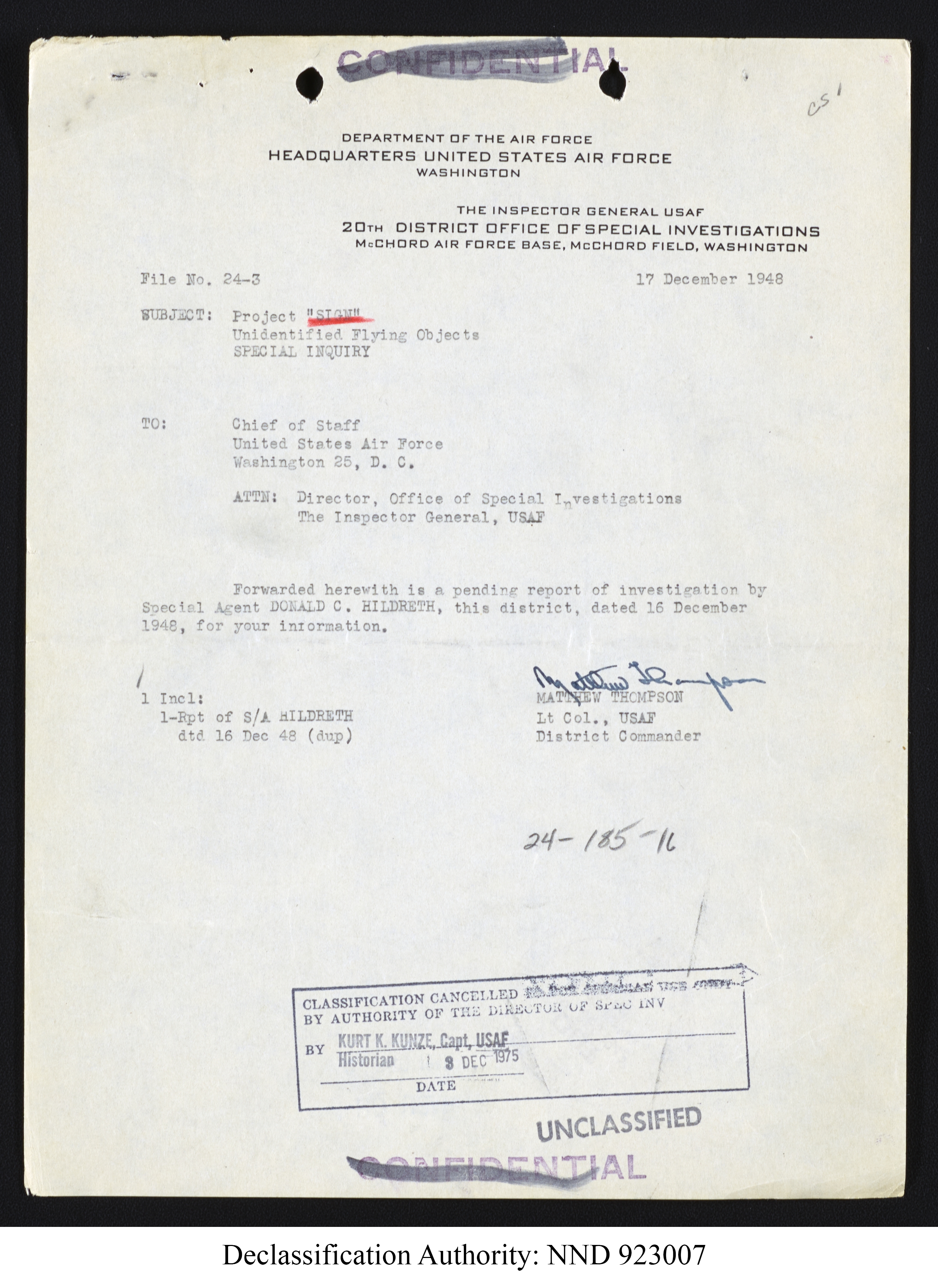 Doctor Edward Condon, University of Colorado Physicist Studying Unidentified Flying Objects