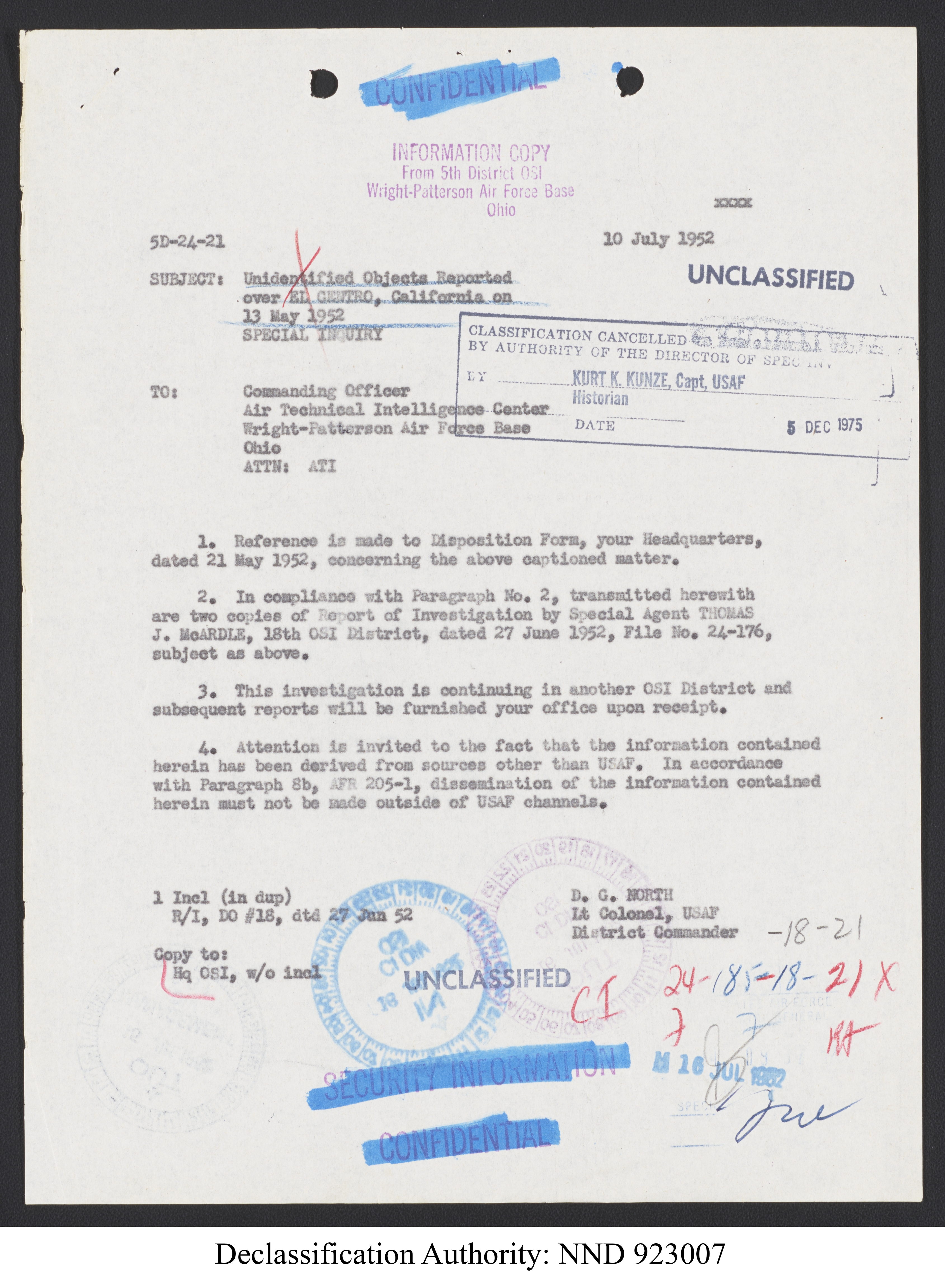 Doctor Edward Condon, University of Colorado Physicist Studying Unidentified Flying Objects