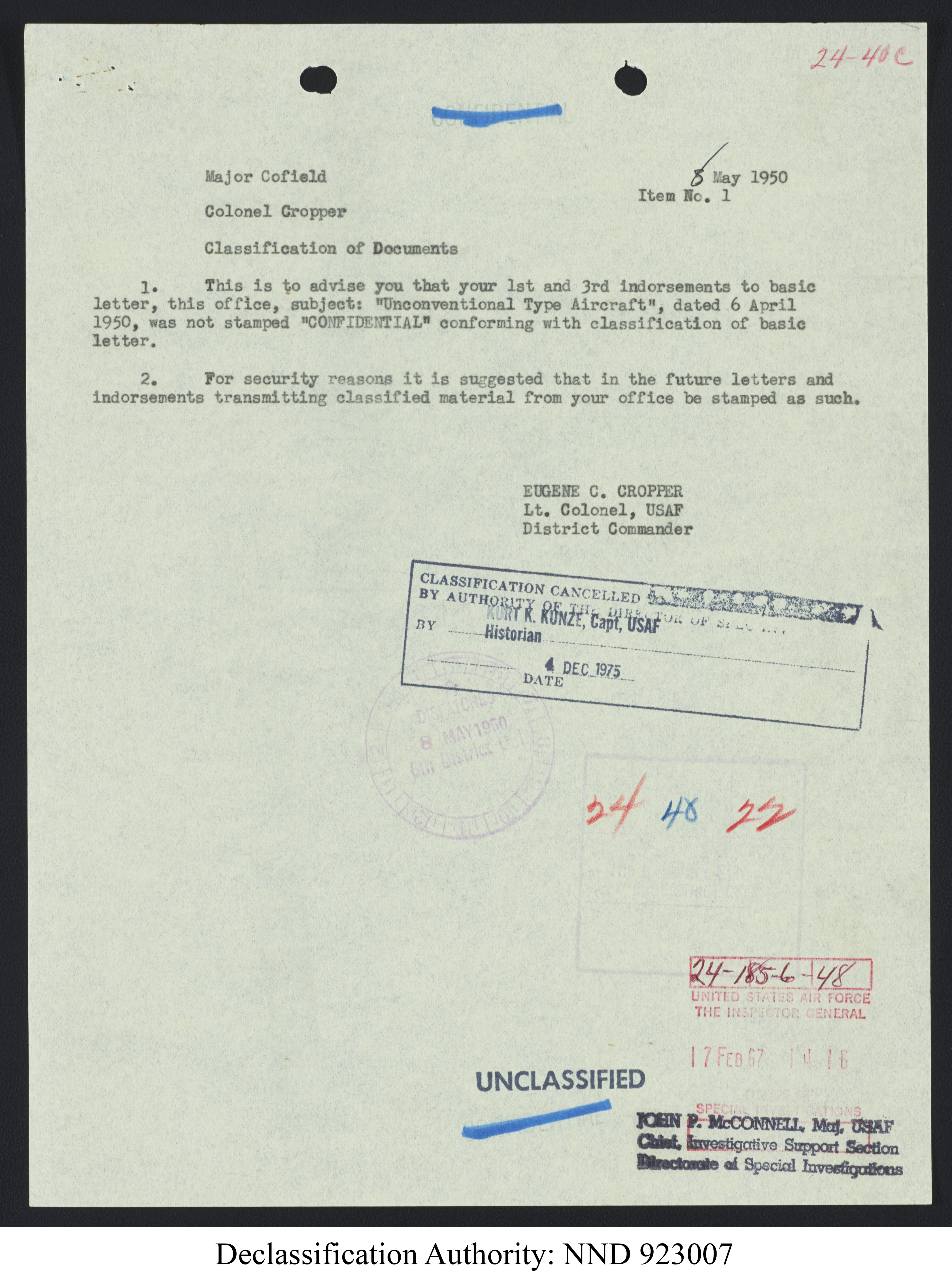 Doctor Edward Condon, University of Colorado Physicist Studying Unidentified Flying Objects