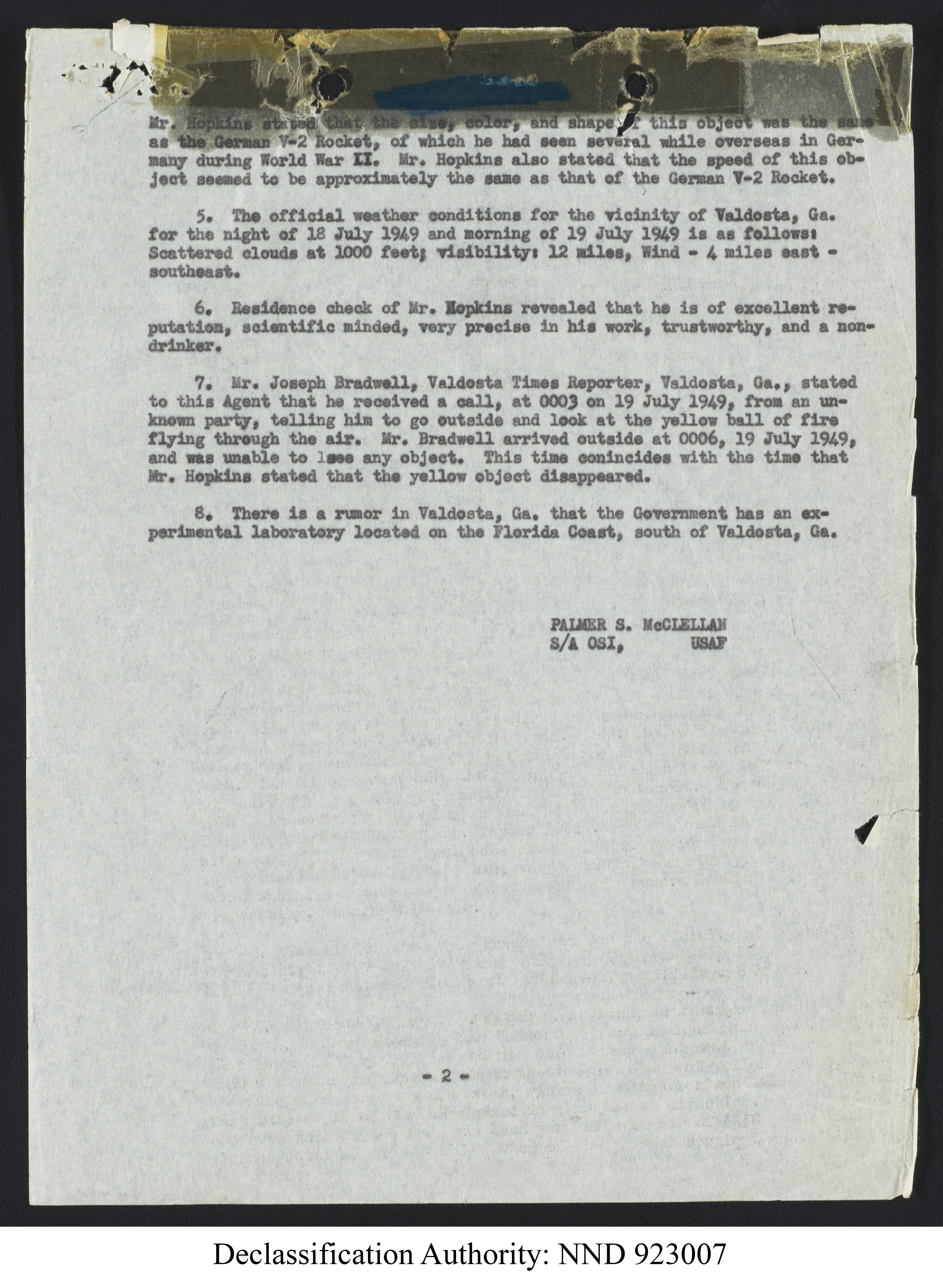 Doctor Edward Condon, University of Colorado Physicist Studying Unidentified Flying Objects