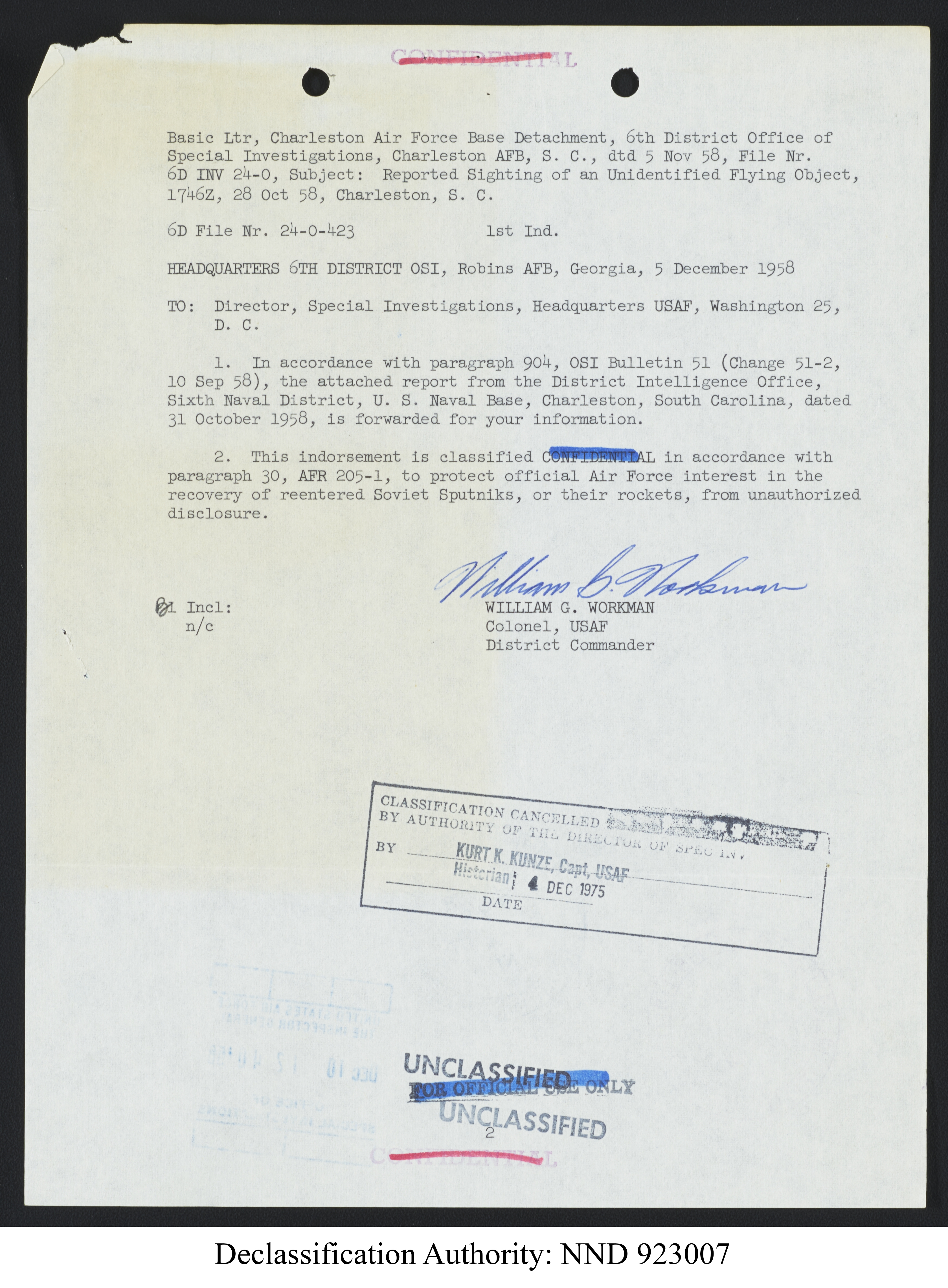 Doctor Edward Condon, University of Colorado Physicist Studying Unidentified Flying Objects