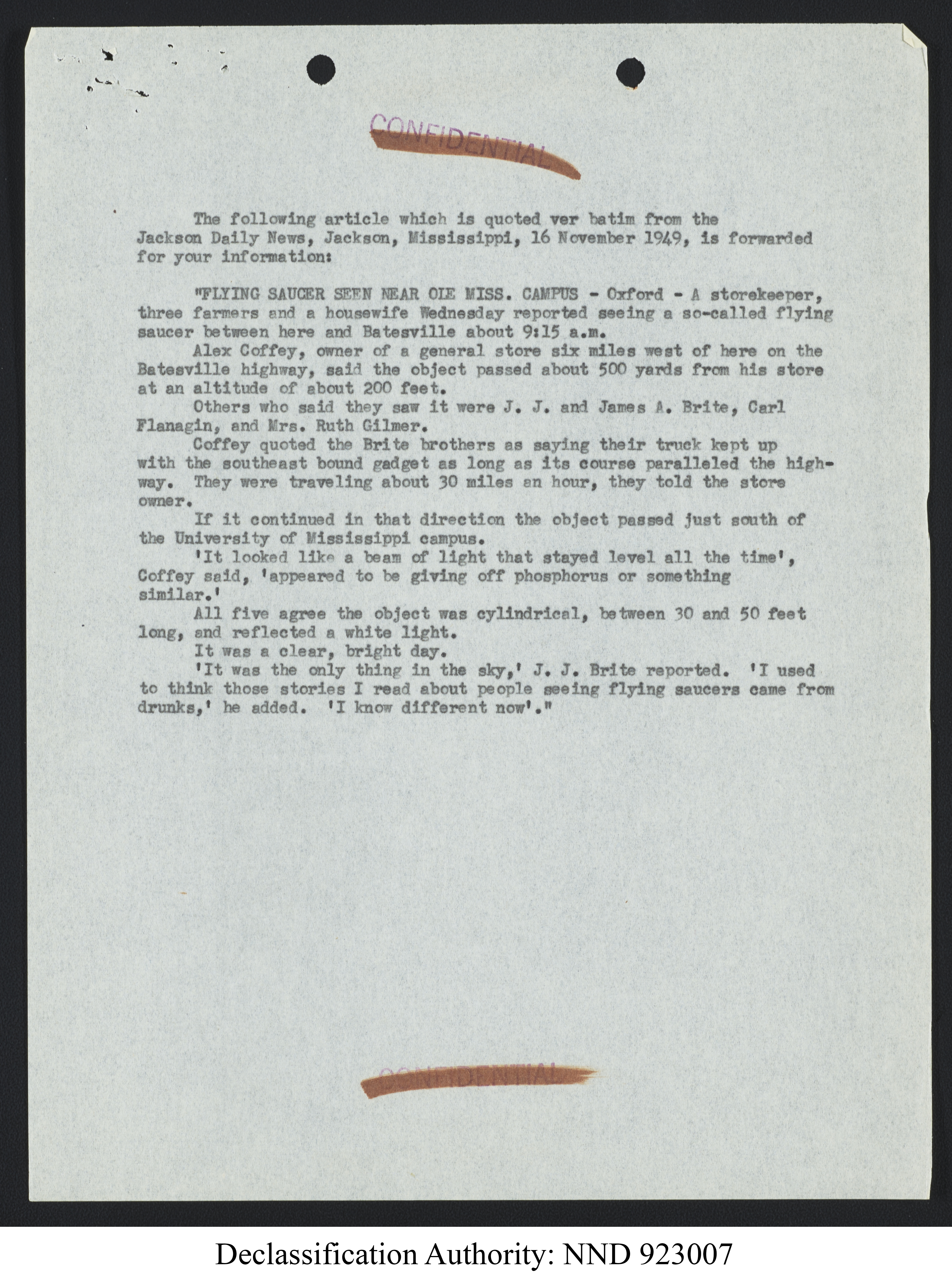 Doctor Edward Condon, University of Colorado Physicist Studying Unidentified Flying Objects