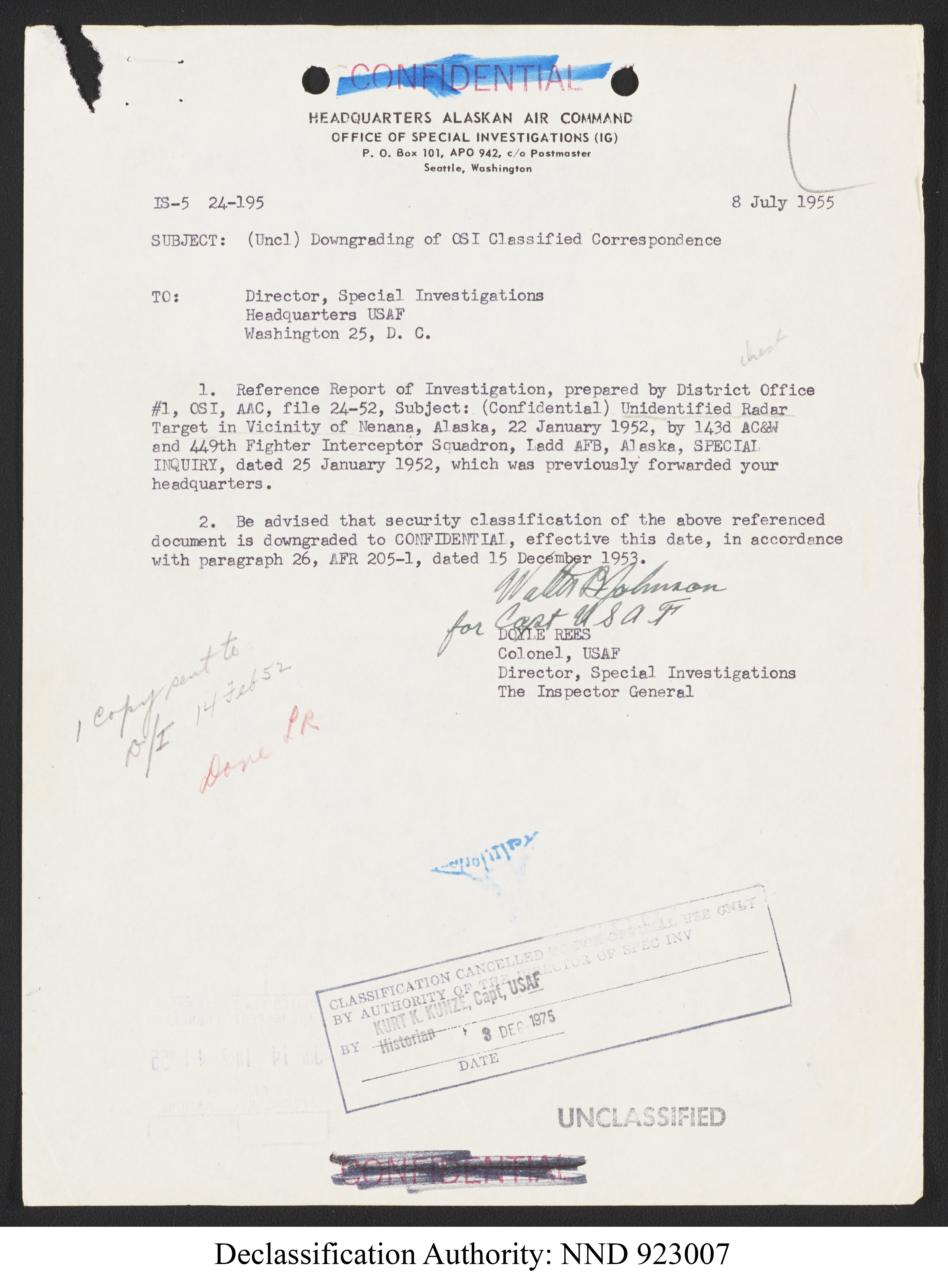 Doctor Edward Condon, University of Colorado Physicist Studying Unidentified Flying Objects