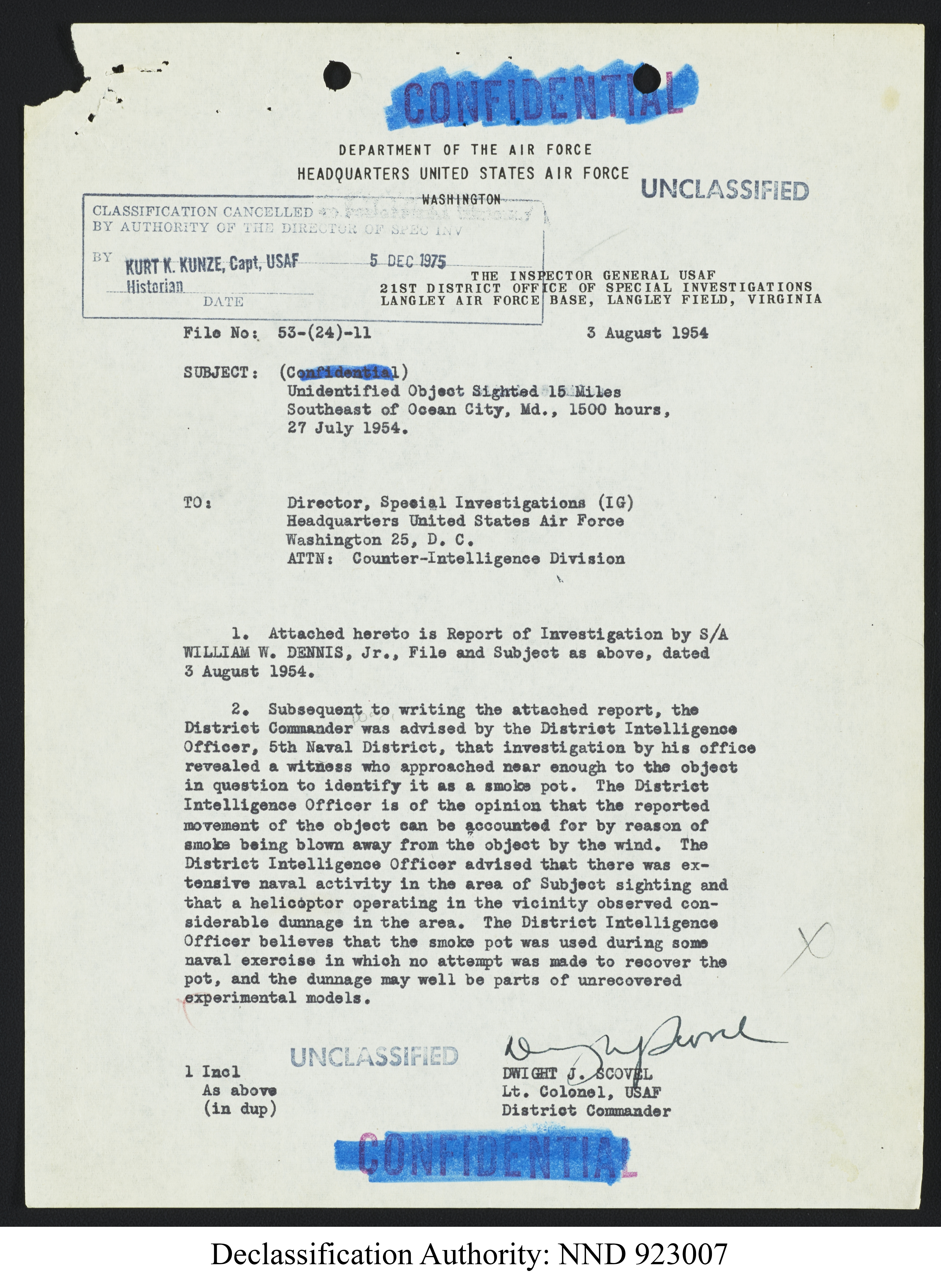 Doctor Edward Condon, University of Colorado Physicist Studying Unidentified Flying Objects