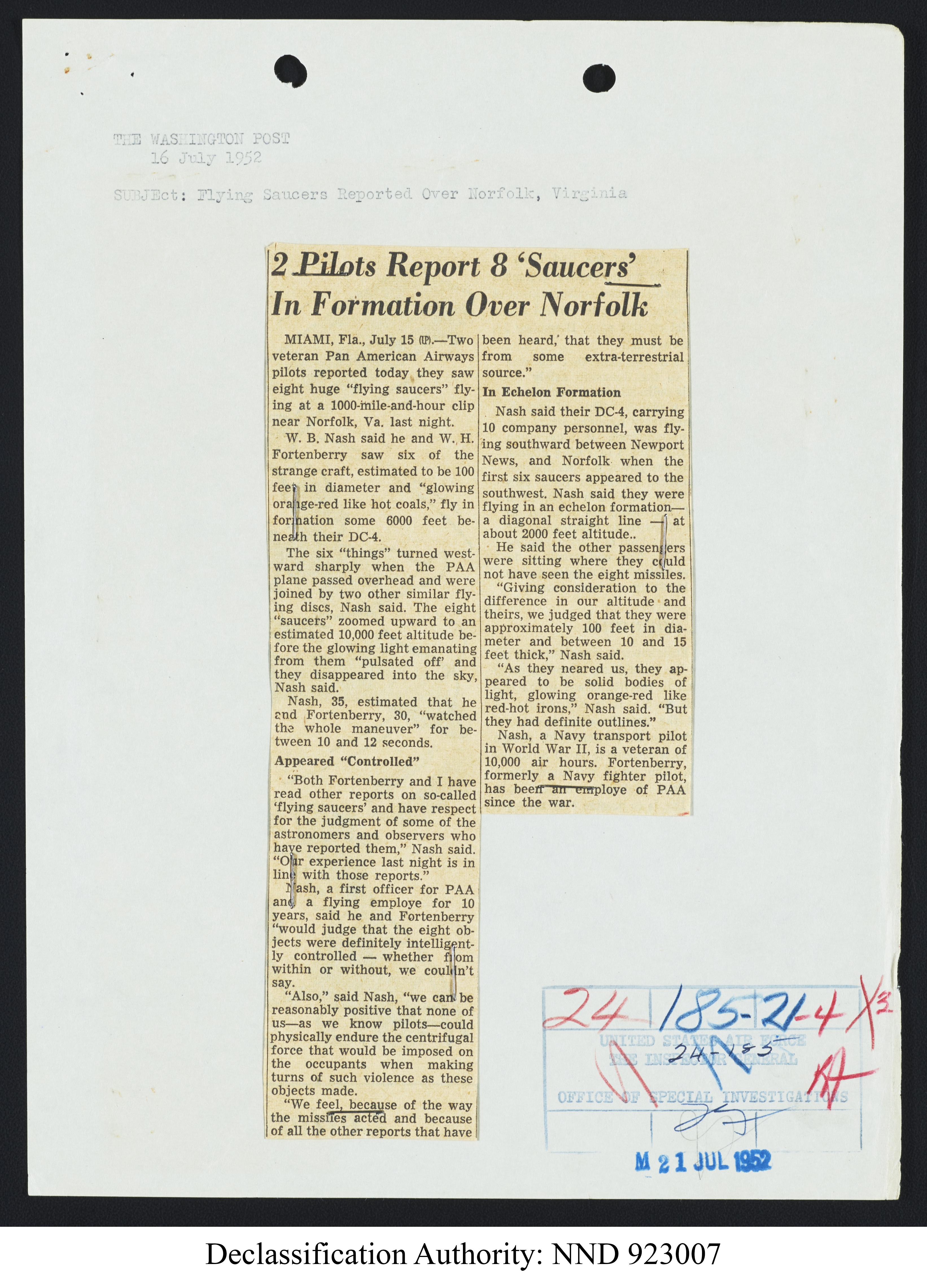 Doctor Edward Condon, University of Colorado Physicist Studying Unidentified Flying Objects