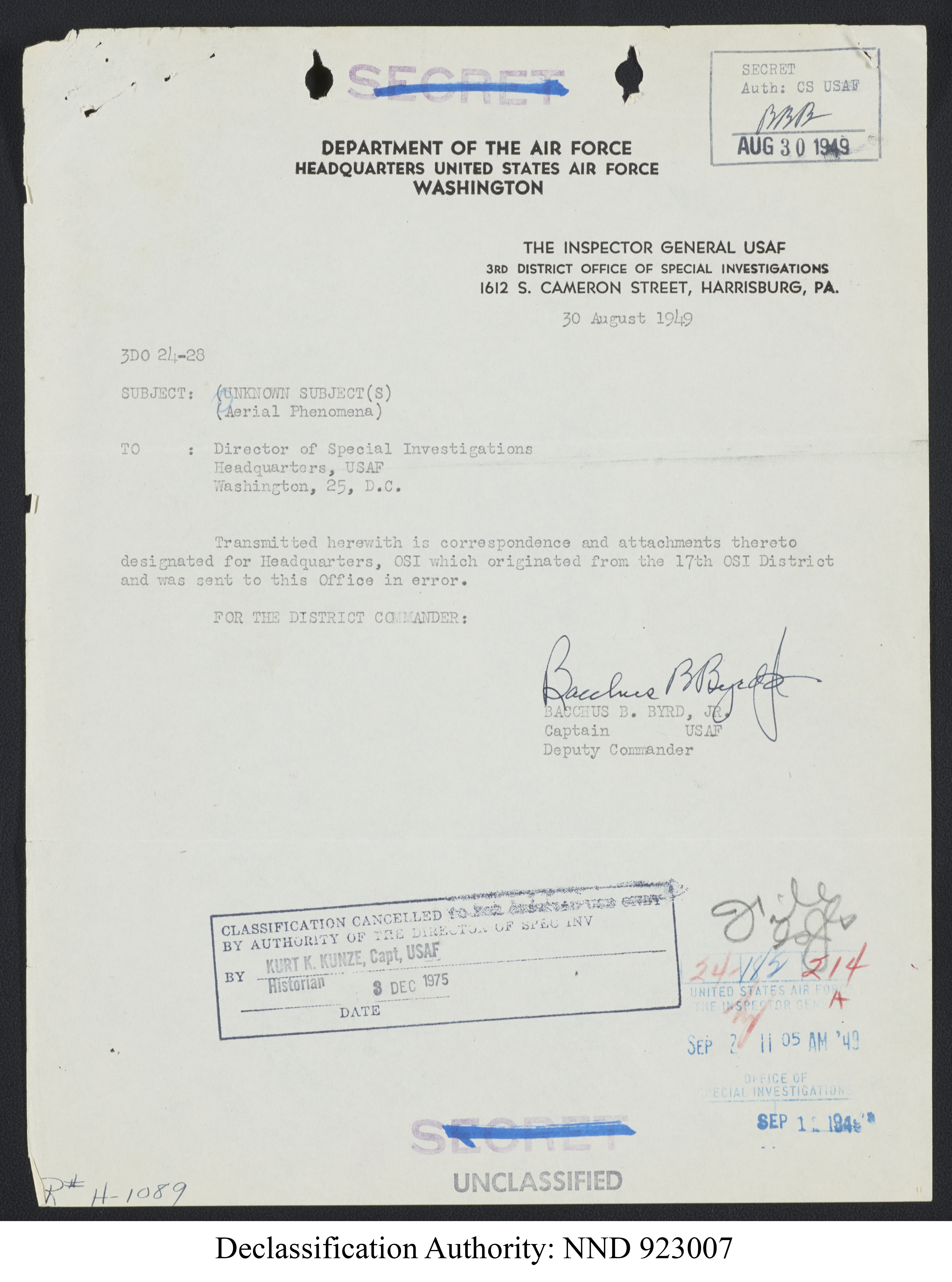 Doctor Edward Condon, University of Colorado Physicist Studying Unidentified Flying Objects