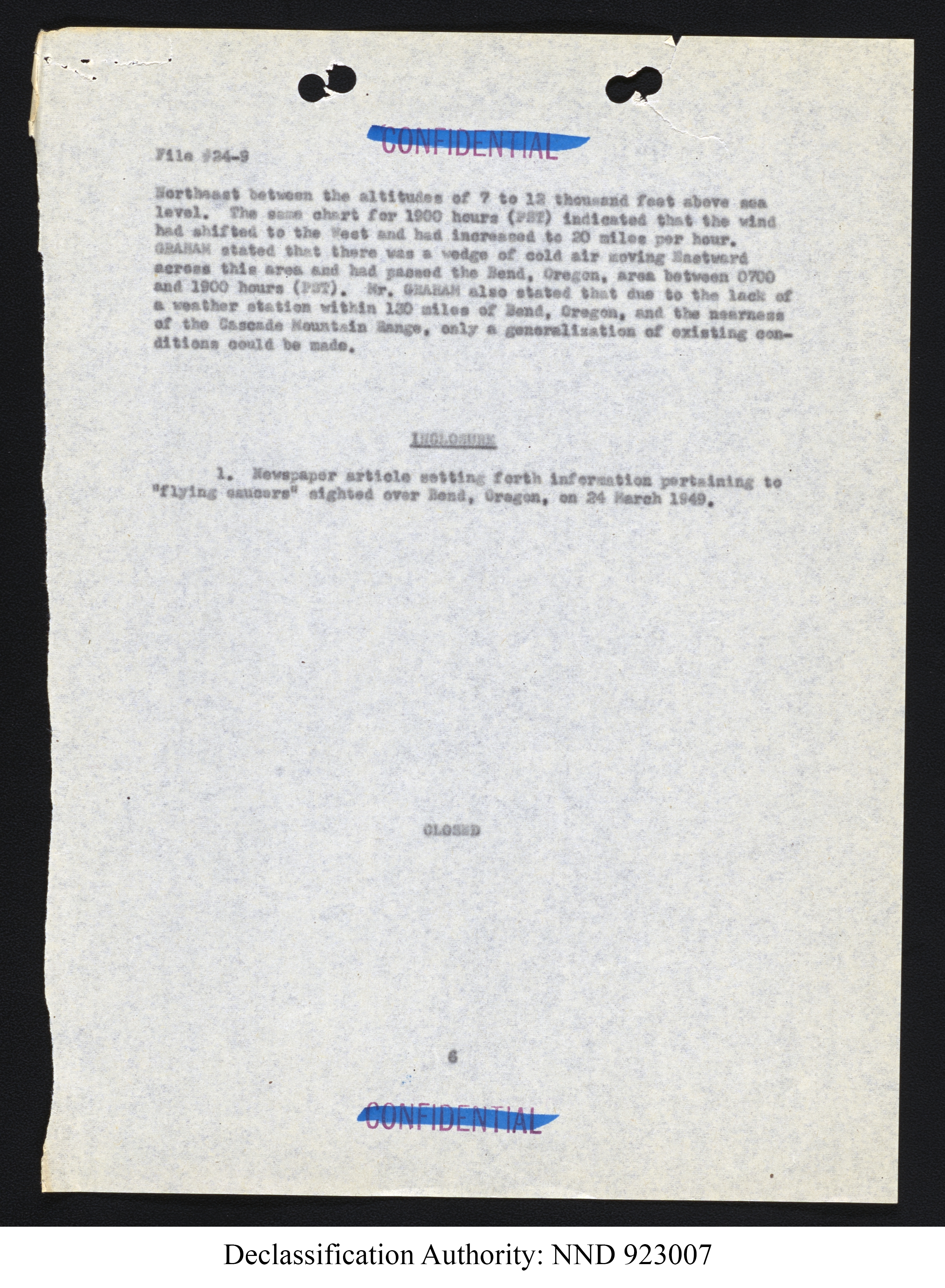 Doctor Edward Condon, University of Colorado Physicist Studying Unidentified Flying Objects