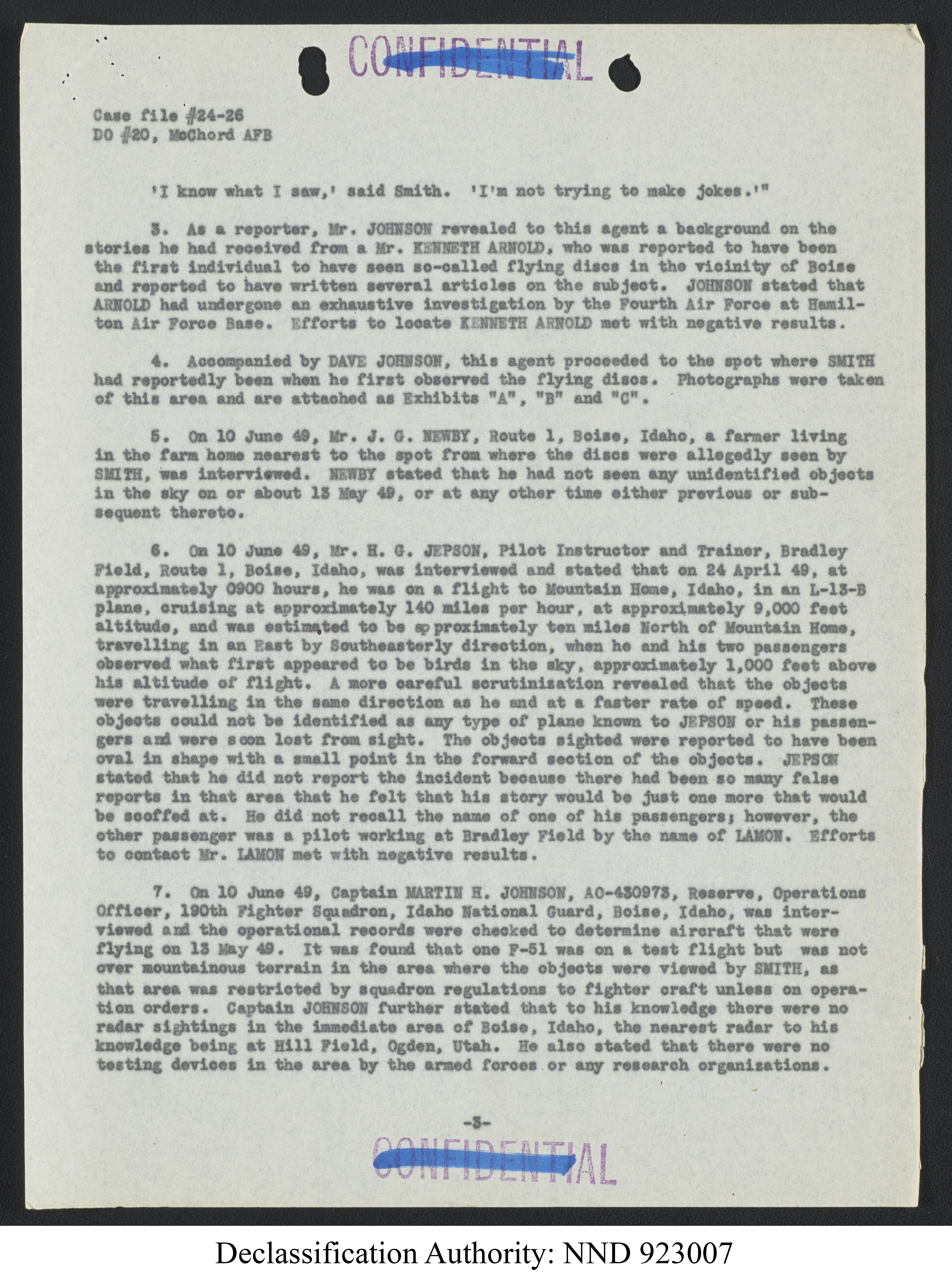 Doctor Edward Condon, University of Colorado Physicist Studying Unidentified Flying Objects