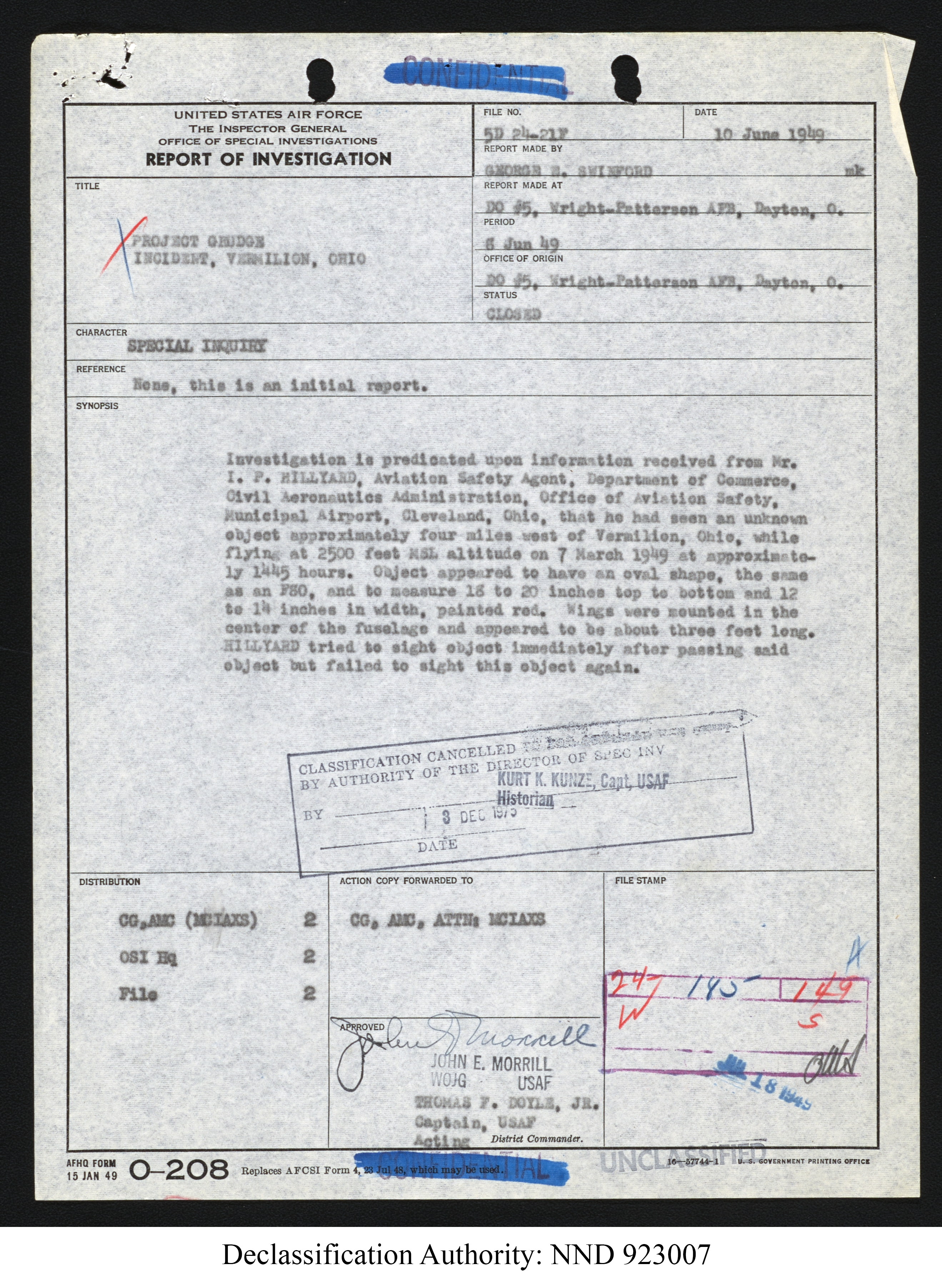 Doctor Edward Condon, University of Colorado Physicist Studying Unidentified Flying Objects