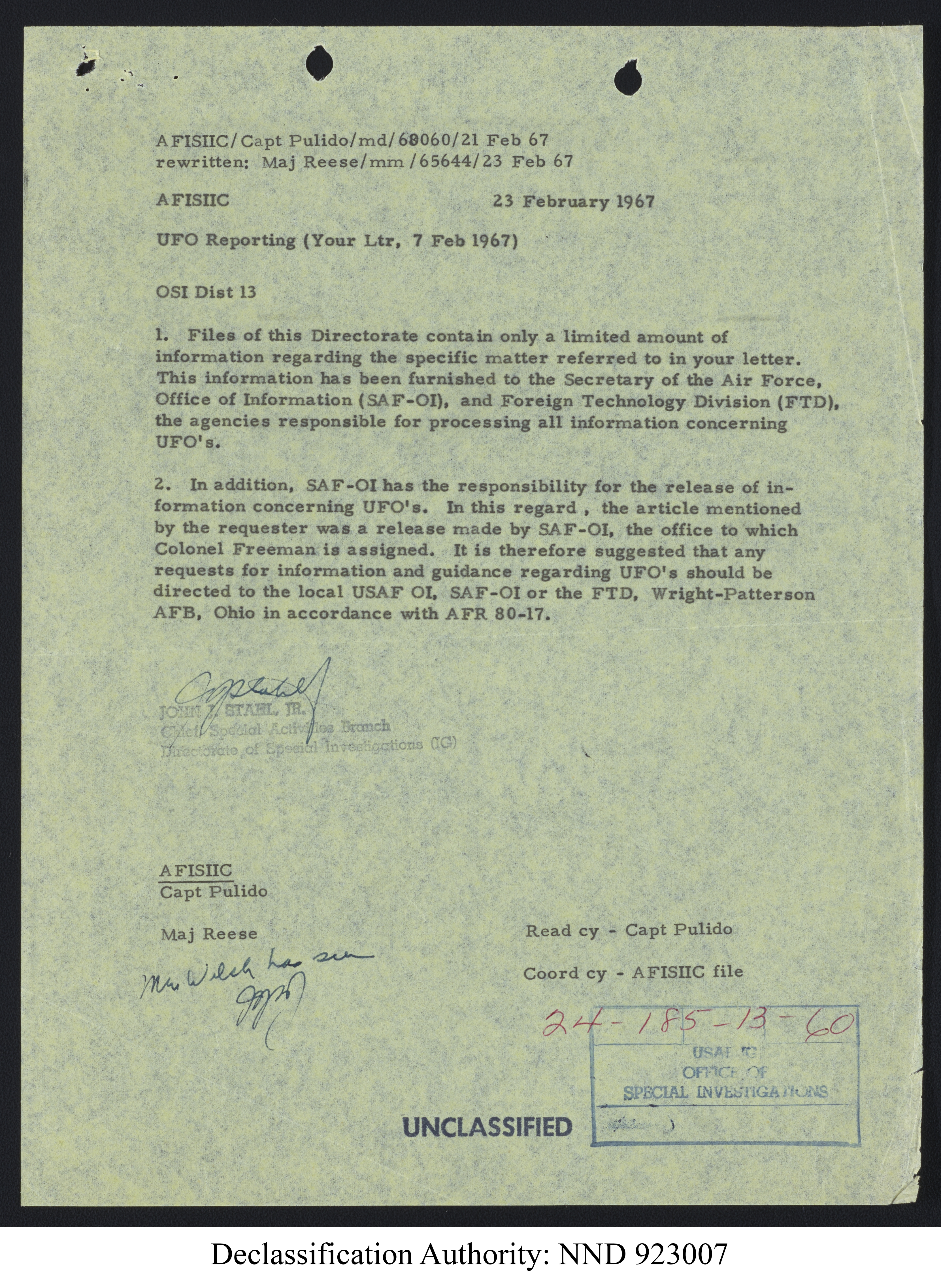 Doctor Edward Condon, University of Colorado Physicist Studying Unidentified Flying Objects