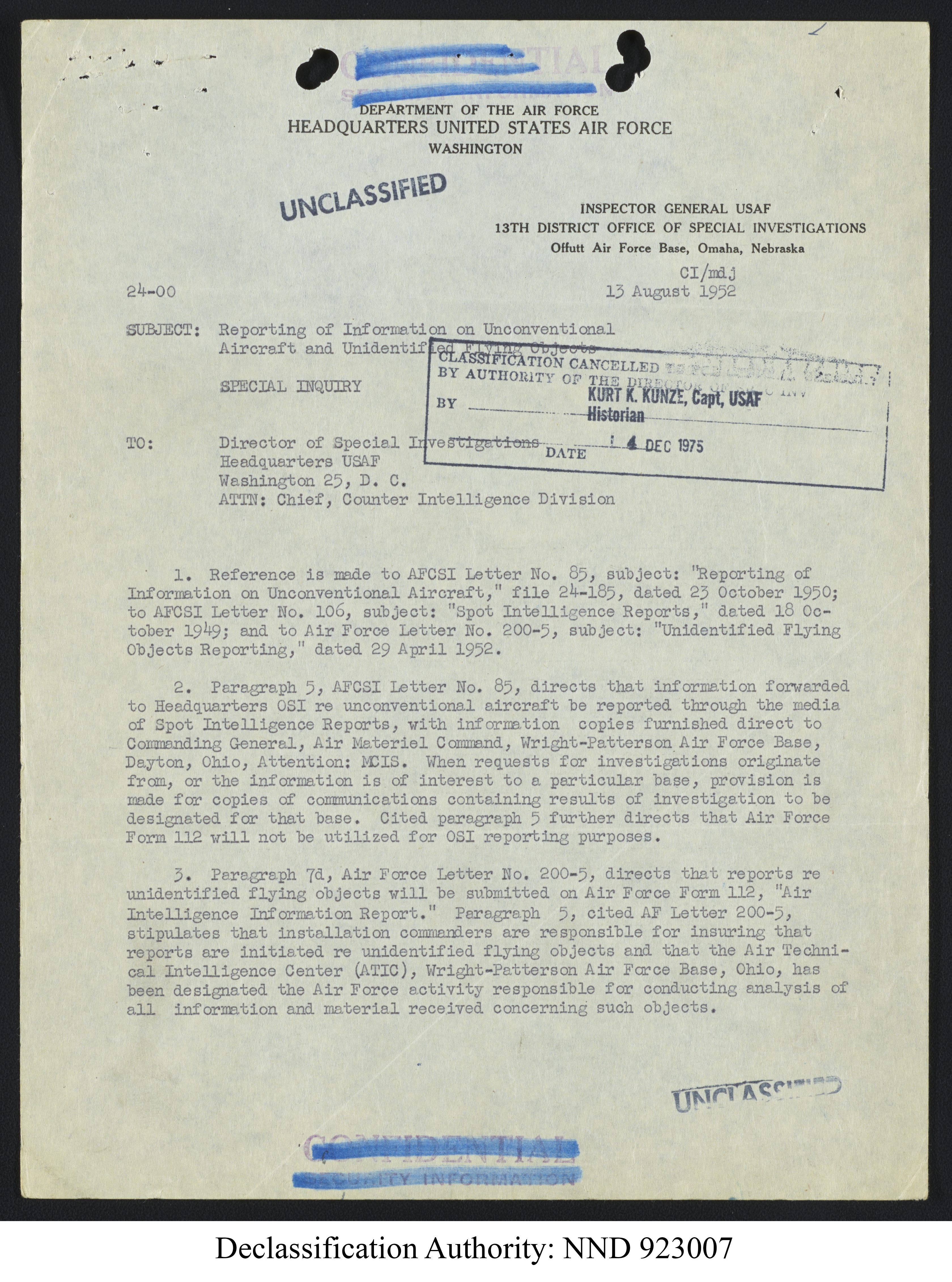 Doctor Edward Condon, University of Colorado Physicist Studying Unidentified Flying Objects