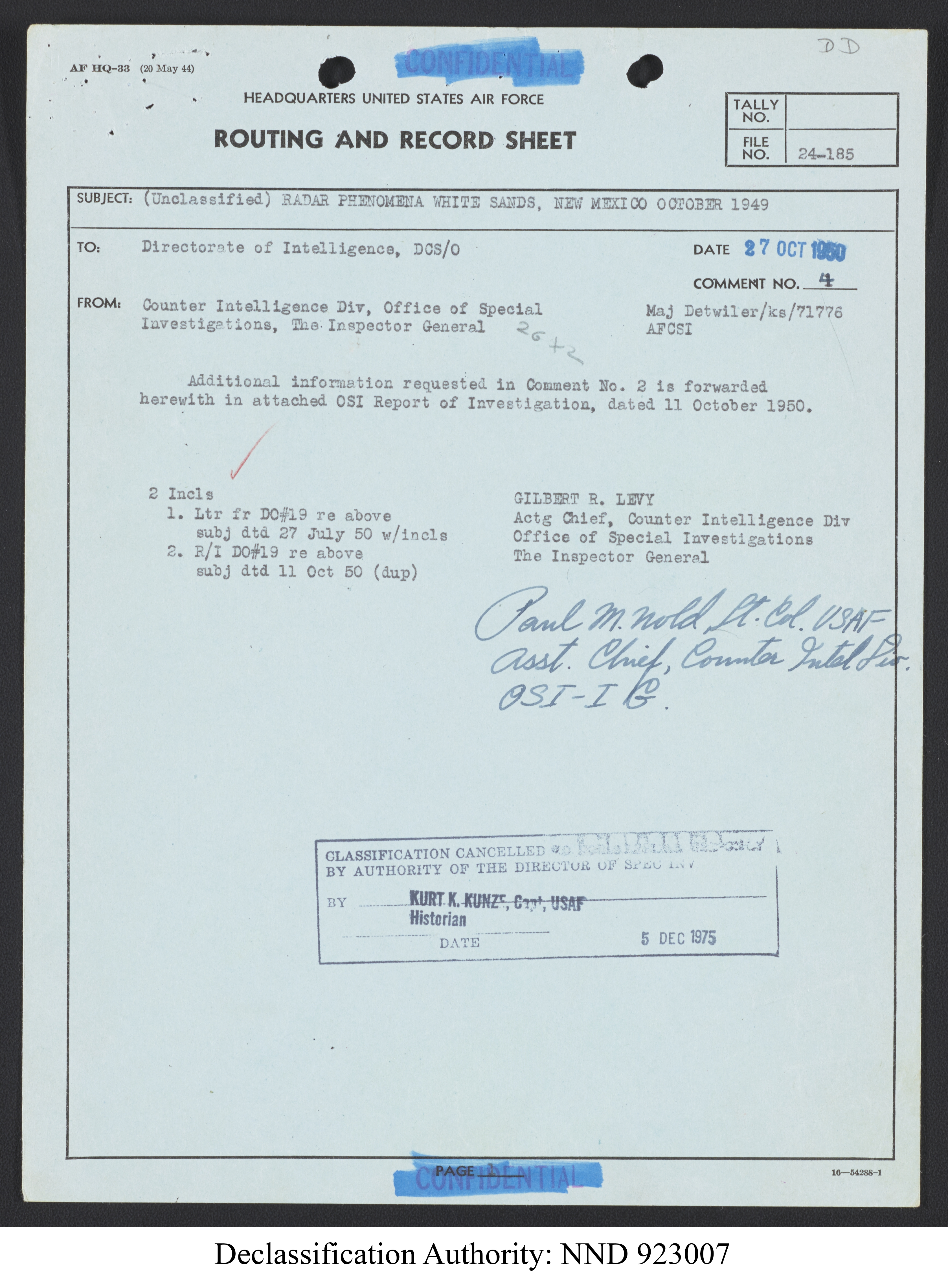 Doctor Edward Condon, University of Colorado Physicist Studying Unidentified Flying Objects