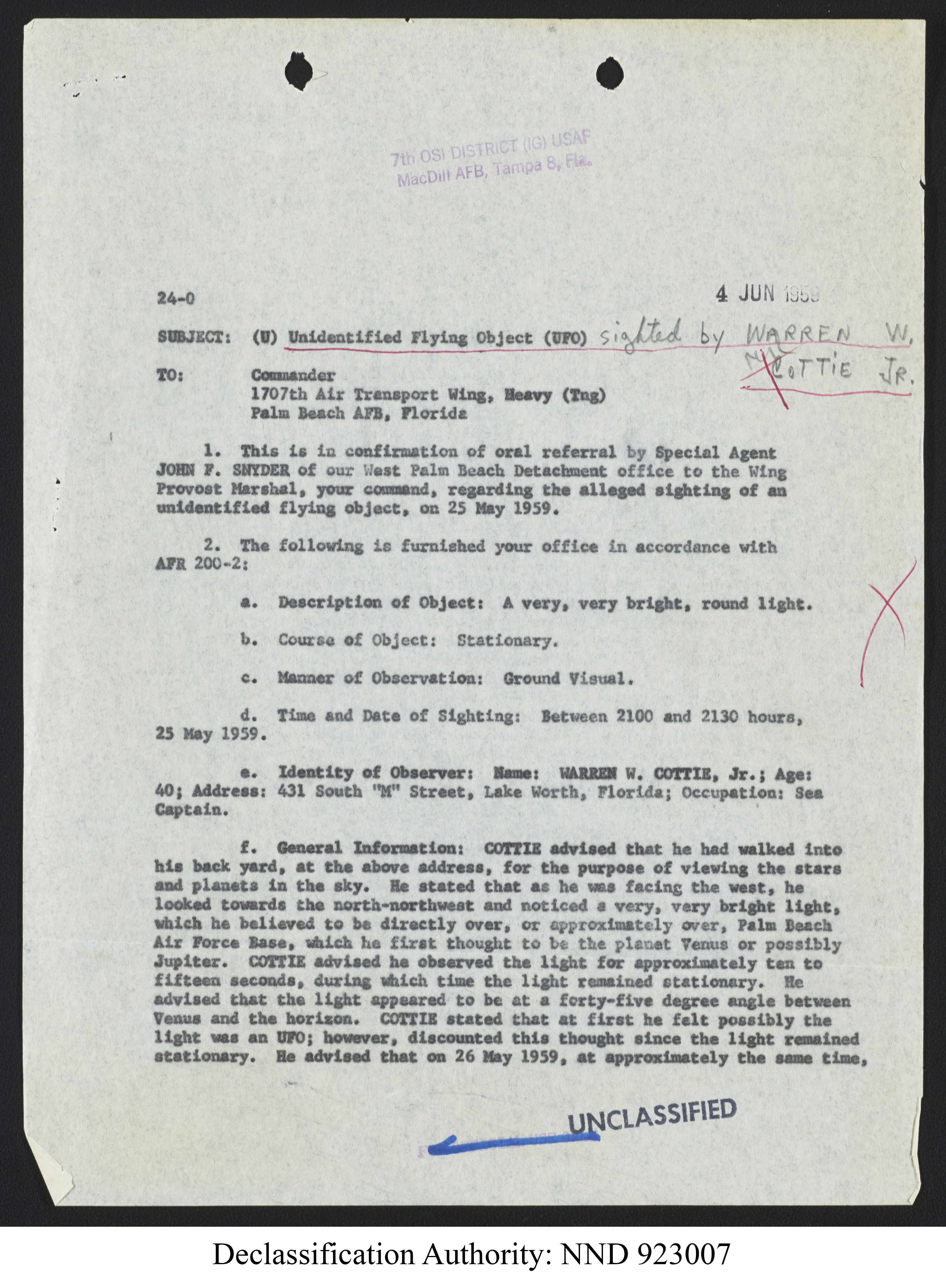 Doctor Edward Condon, University of Colorado Physicist Studying Unidentified Flying Objects