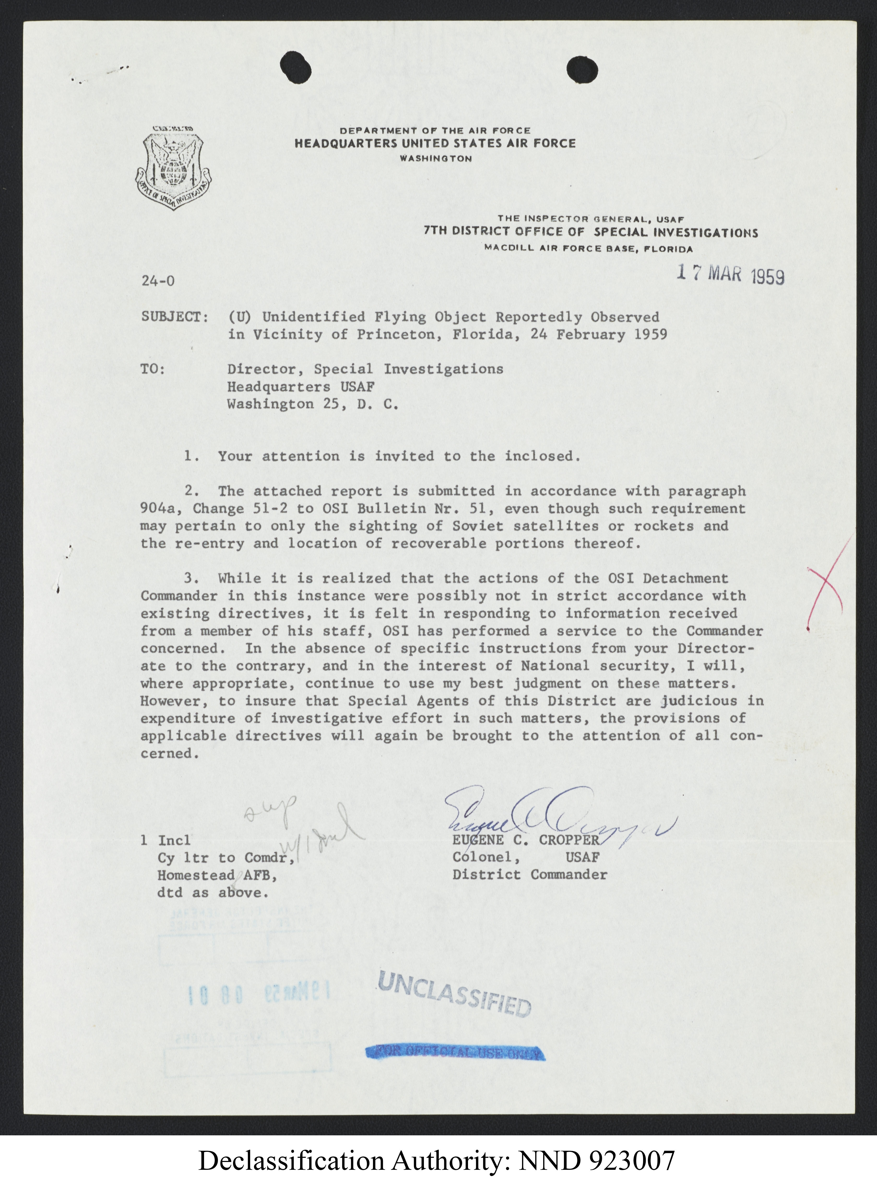 Doctor Edward Condon, University of Colorado Physicist Studying Unidentified Flying Objects