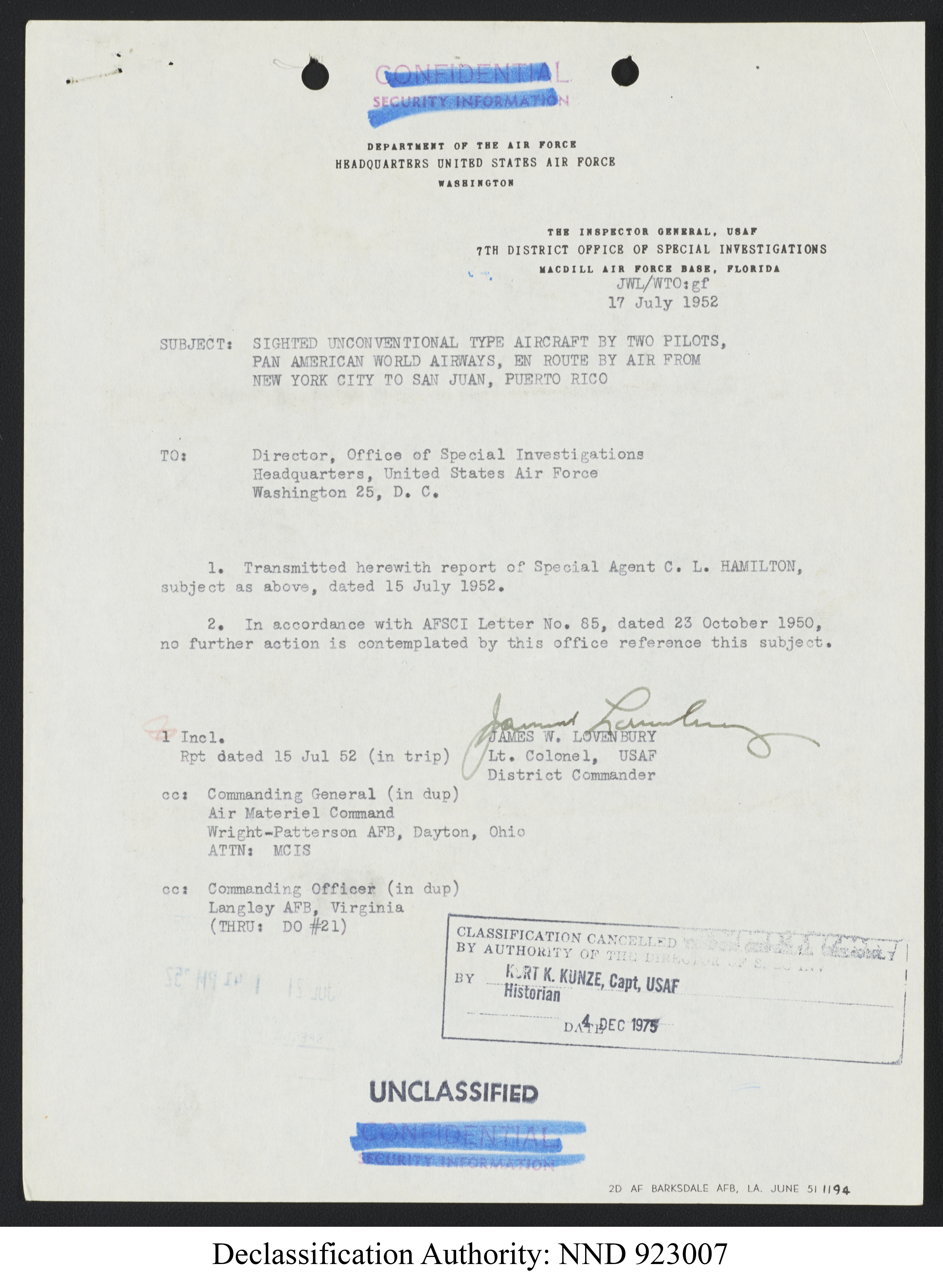 Doctor Edward Condon, University of Colorado Physicist Studying Unidentified Flying Objects