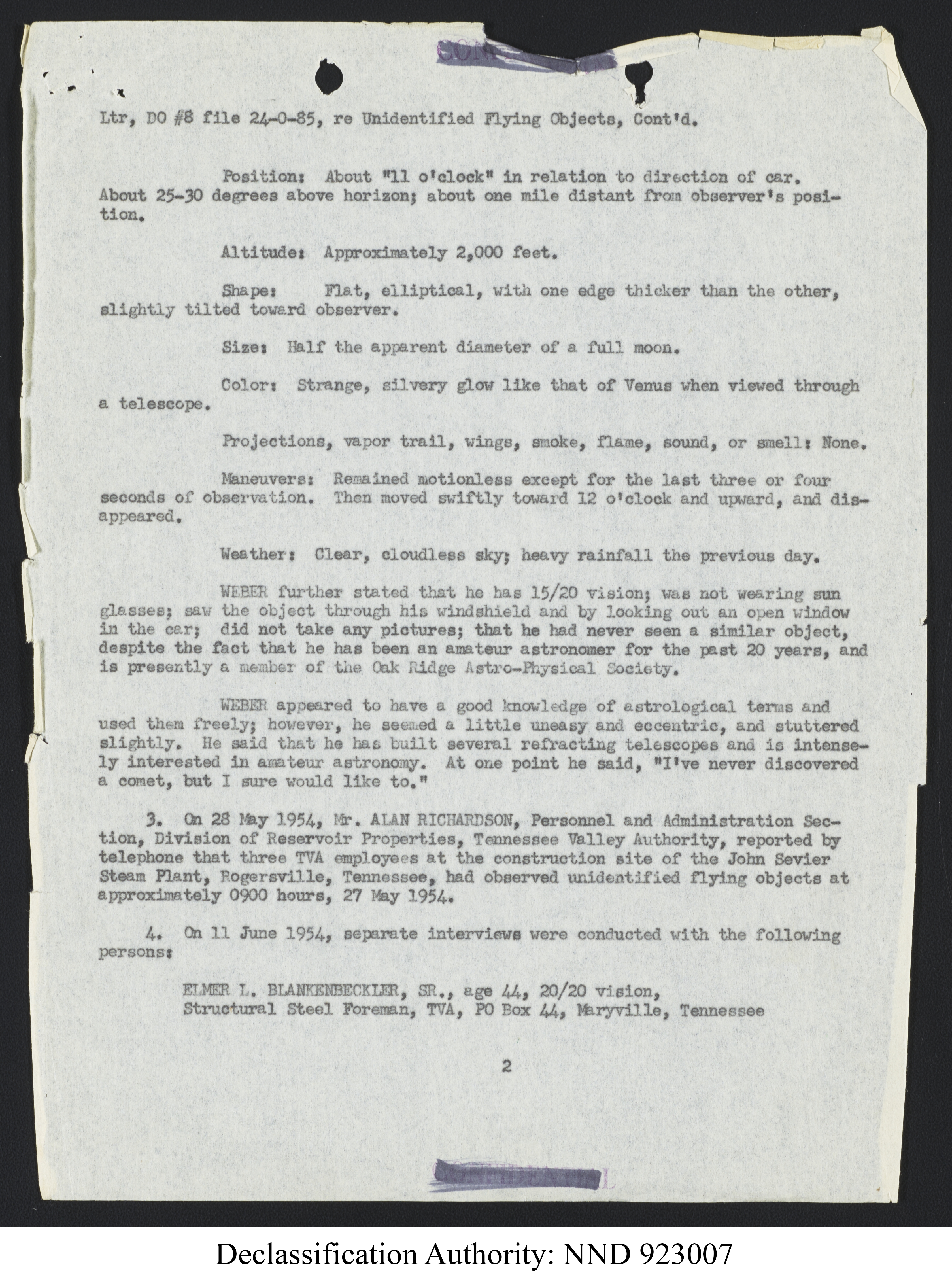 Doctor Edward Condon, University of Colorado Physicist Studying Unidentified Flying Objects