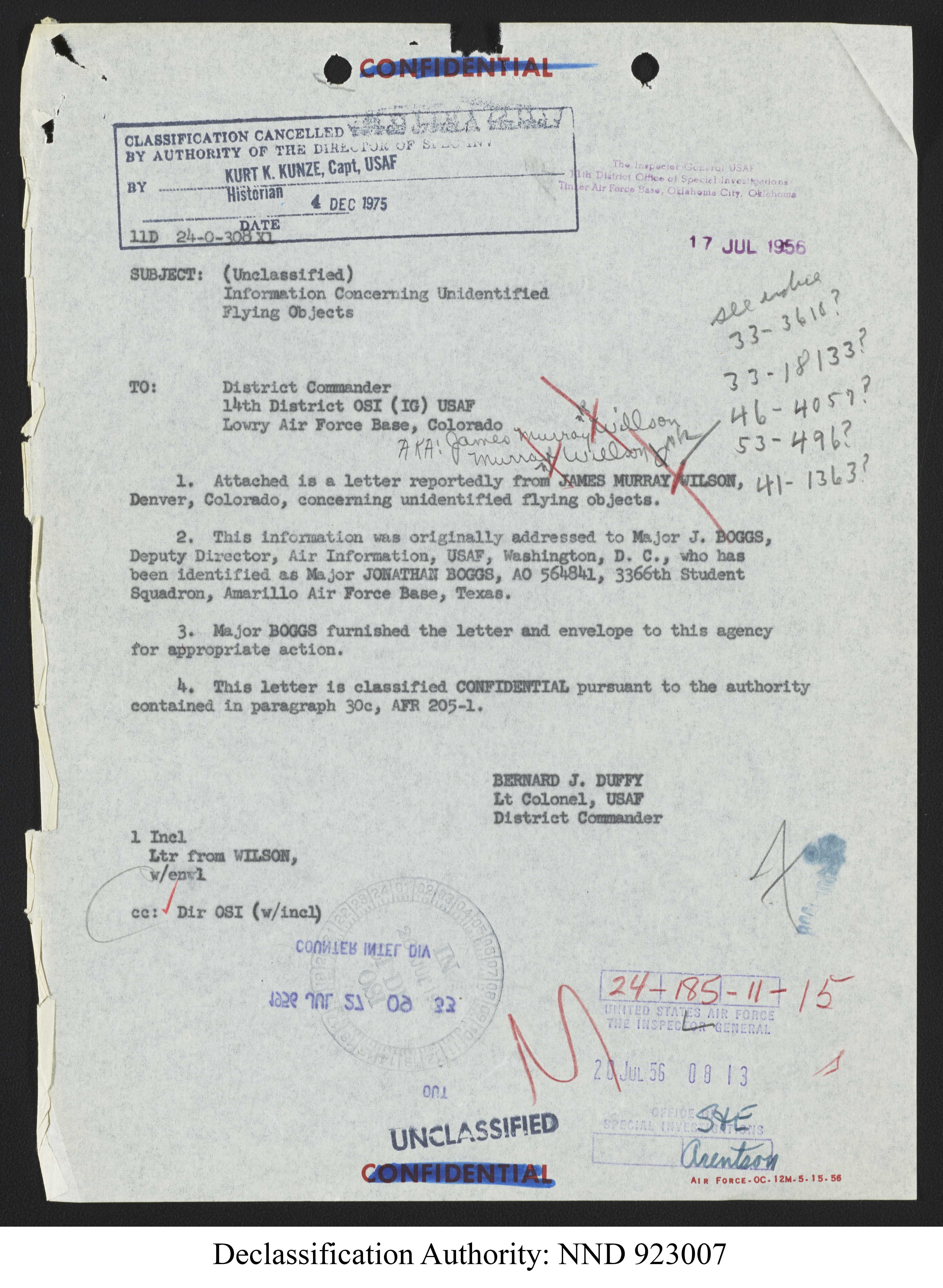 Doctor Edward Condon, University of Colorado Physicist Studying Unidentified Flying Objects