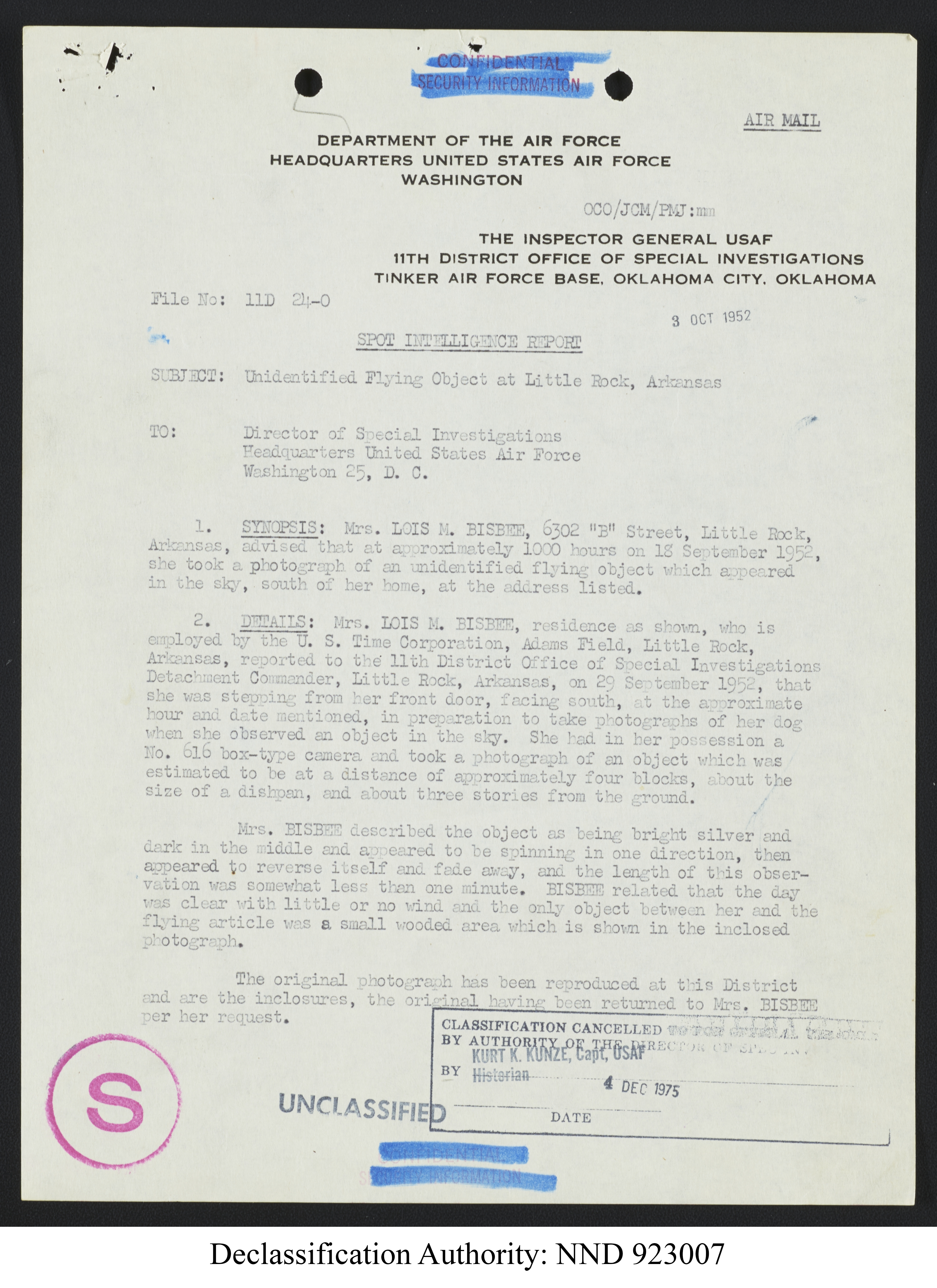 Doctor Edward Condon, University of Colorado Physicist Studying Unidentified Flying Objects