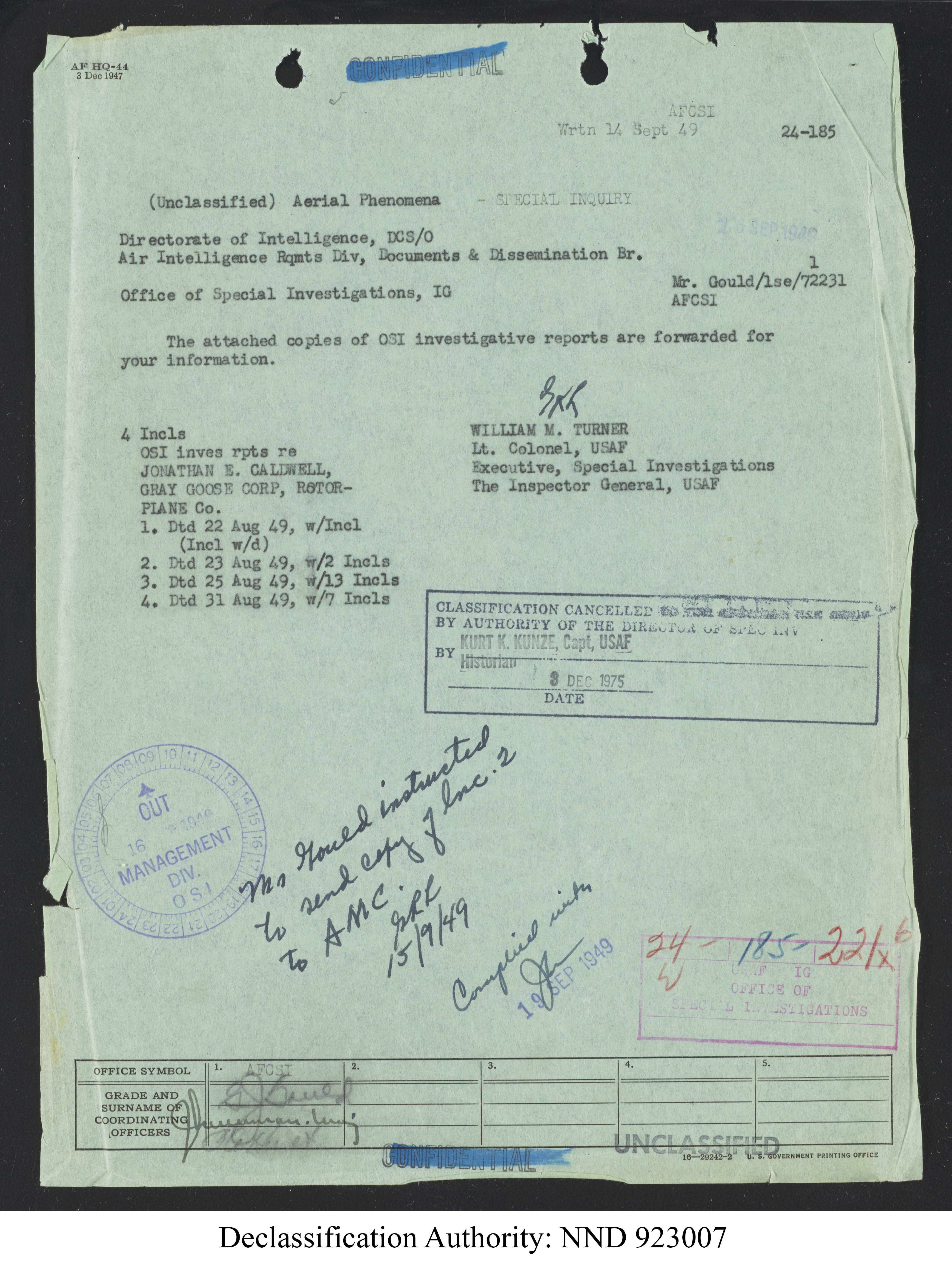 Doctor Edward Condon, University of Colorado Physicist Studying Unidentified Flying Objects