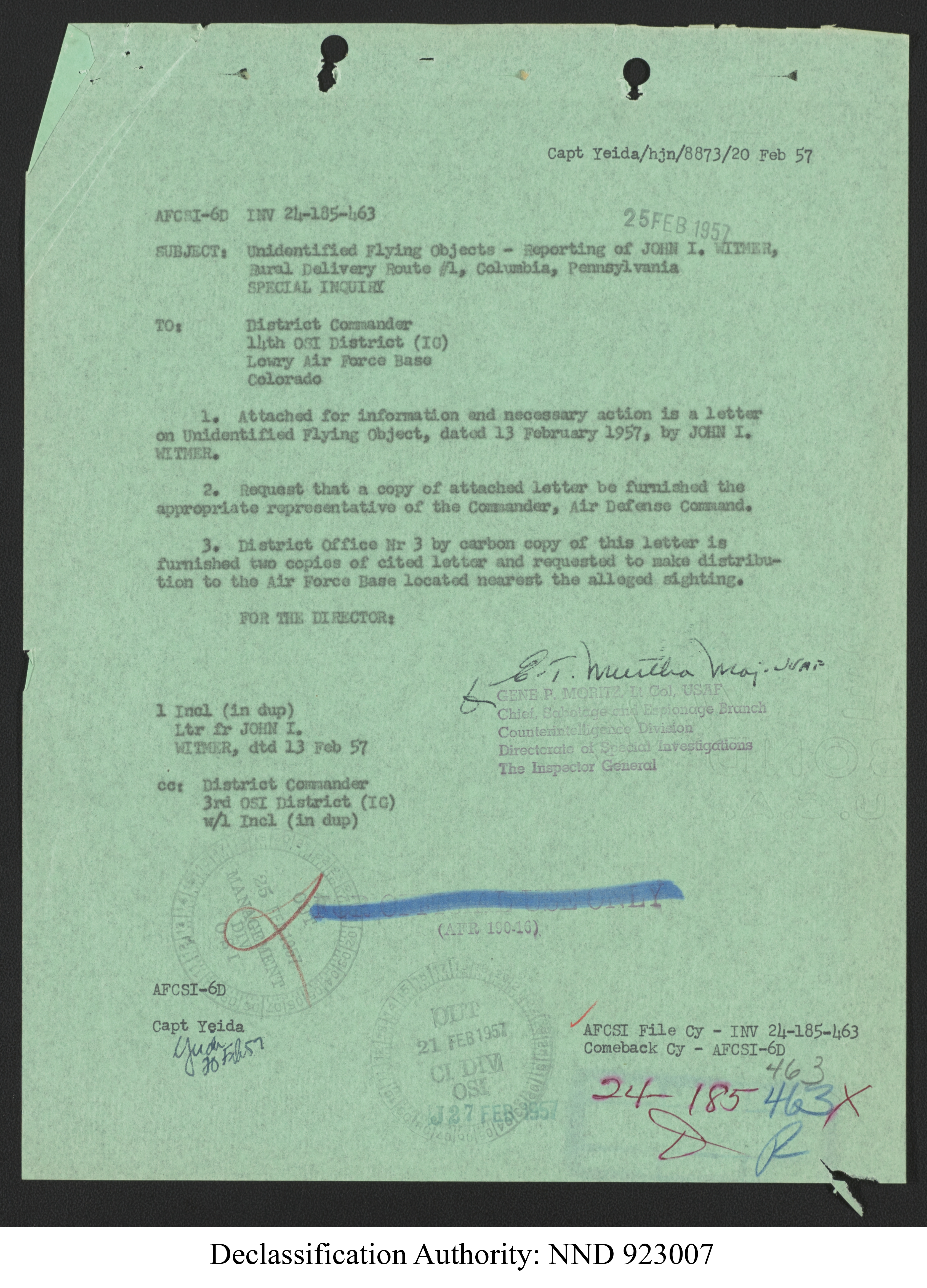 Doctor Edward Condon, University of Colorado Physicist Studying Unidentified Flying Objects