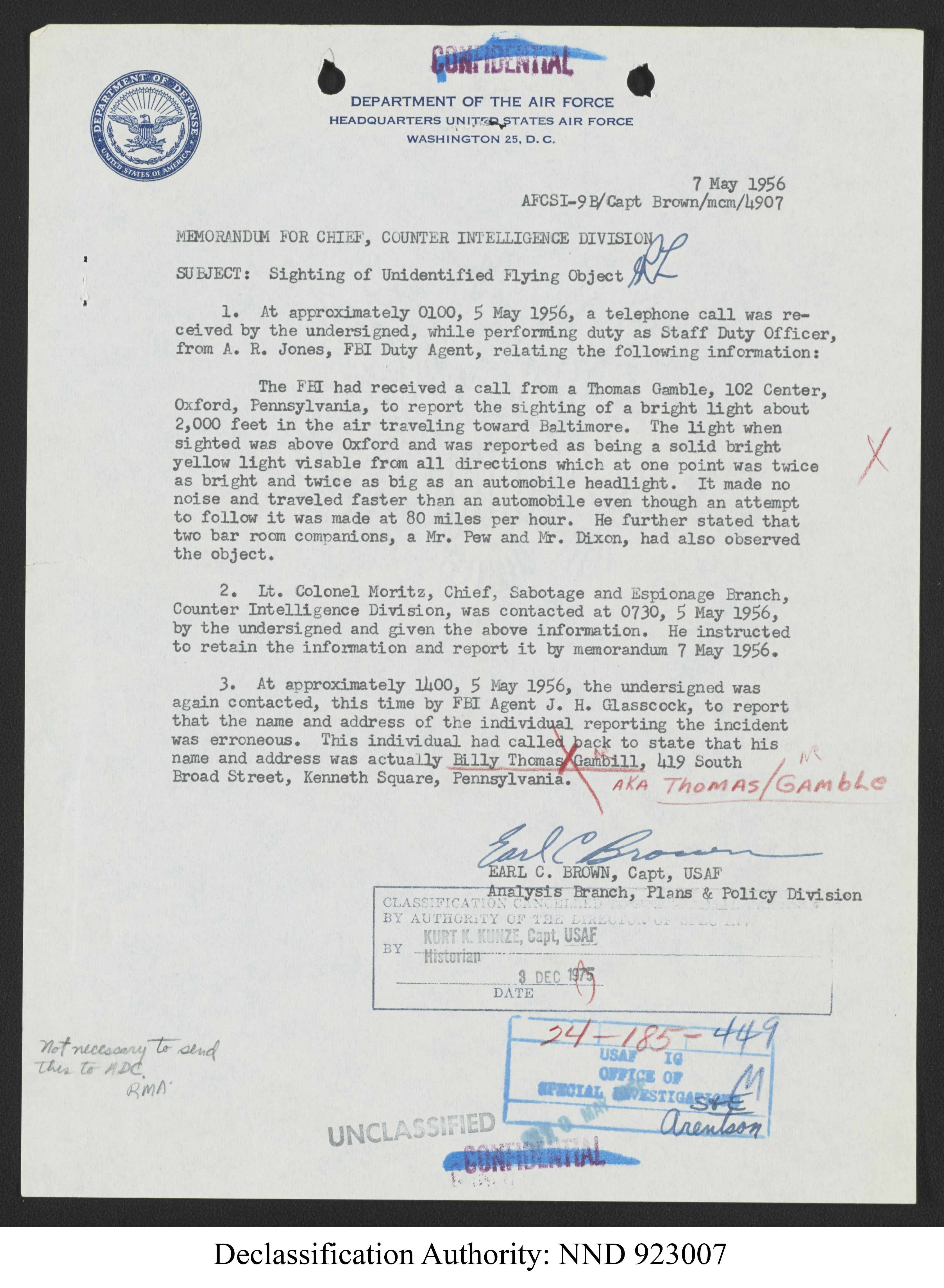 Doctor Edward Condon, University of Colorado Physicist Studying Unidentified Flying Objects