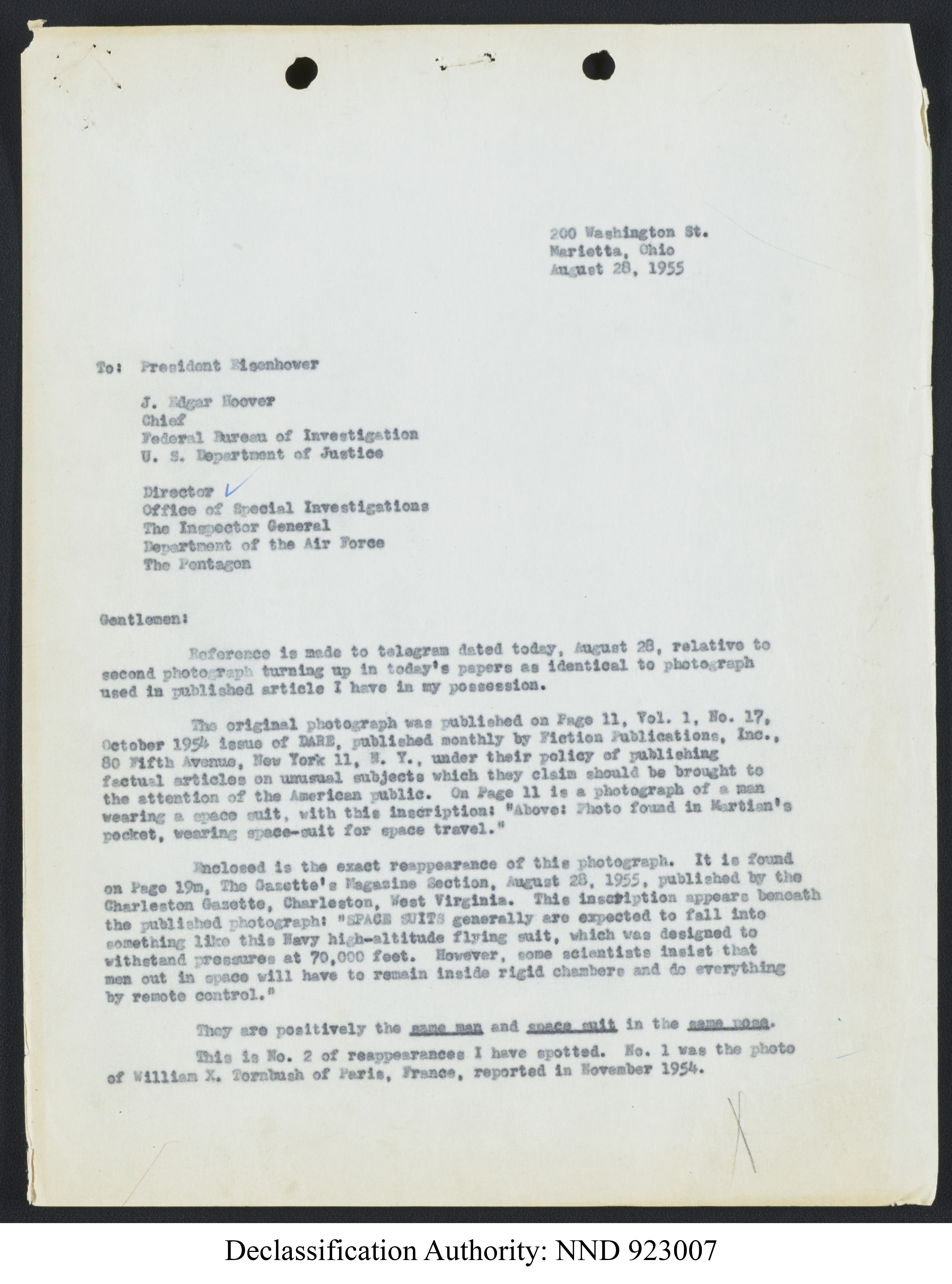 Doctor Edward Condon, University of Colorado Physicist Studying Unidentified Flying Objects