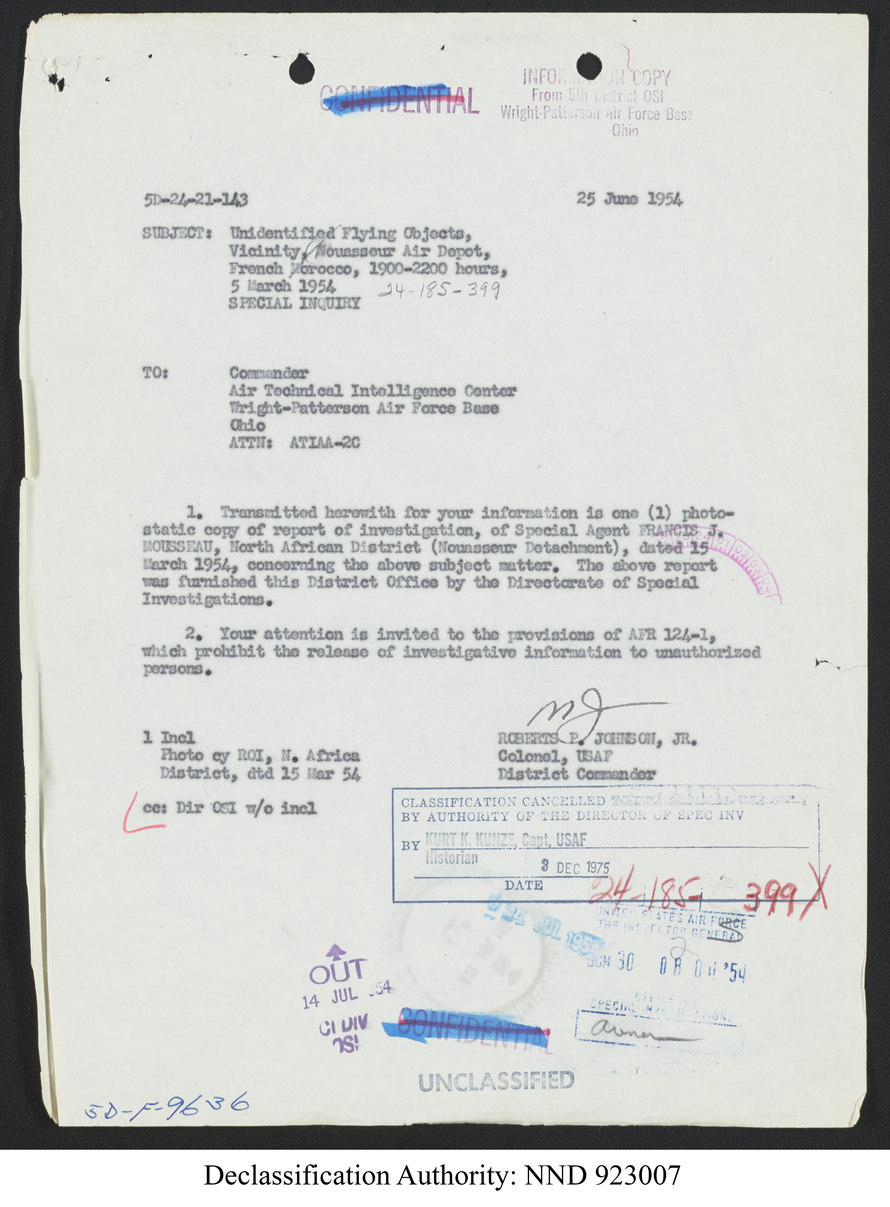 Doctor Edward Condon, University of Colorado Physicist Studying Unidentified Flying Objects