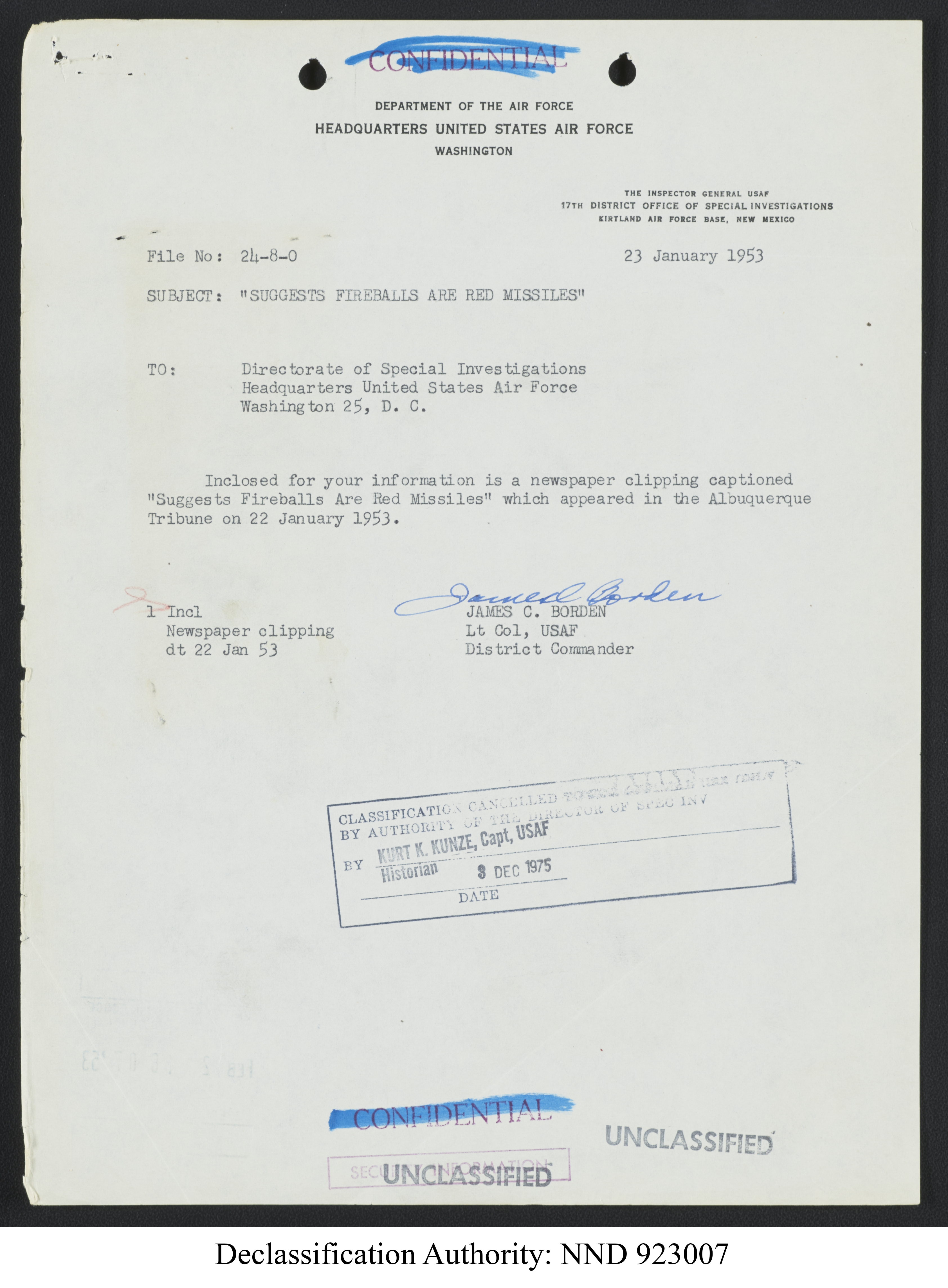 Doctor Edward Condon, University of Colorado Physicist Studying Unidentified Flying Objects