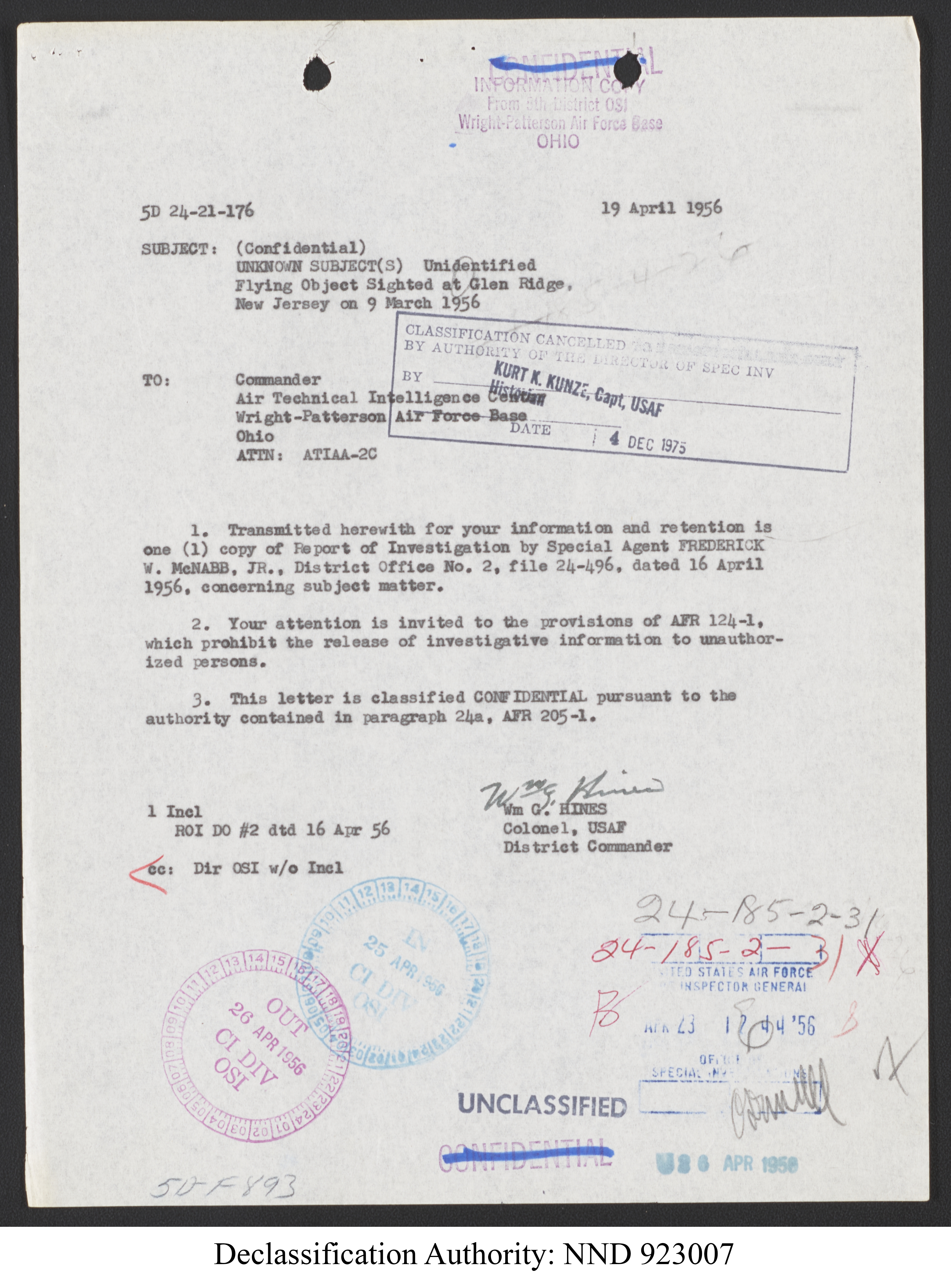 Doctor Edward Condon, University of Colorado Physicist Studying Unidentified Flying Objects
