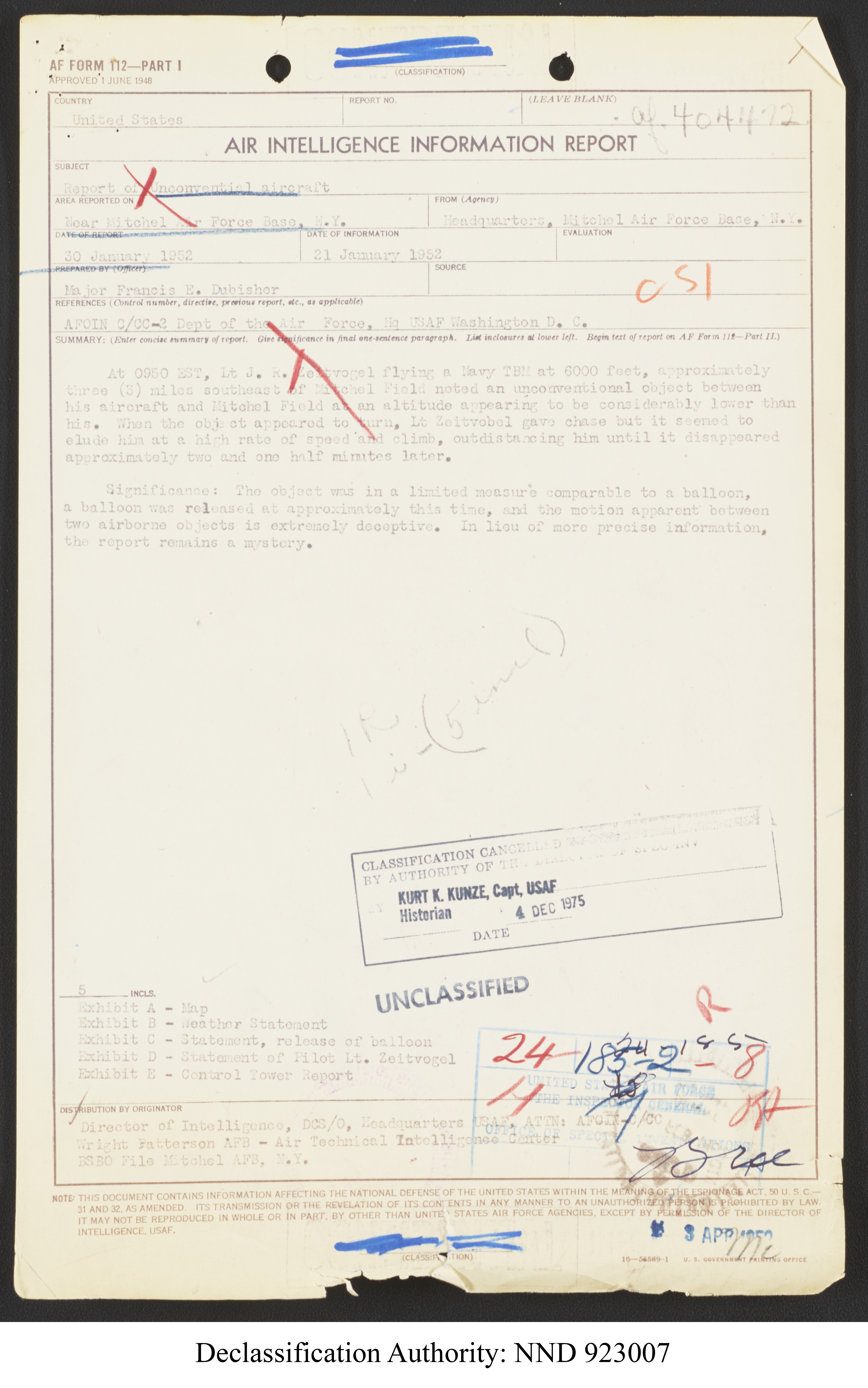 Doctor Edward Condon, University of Colorado Physicist Studying Unidentified Flying Objects