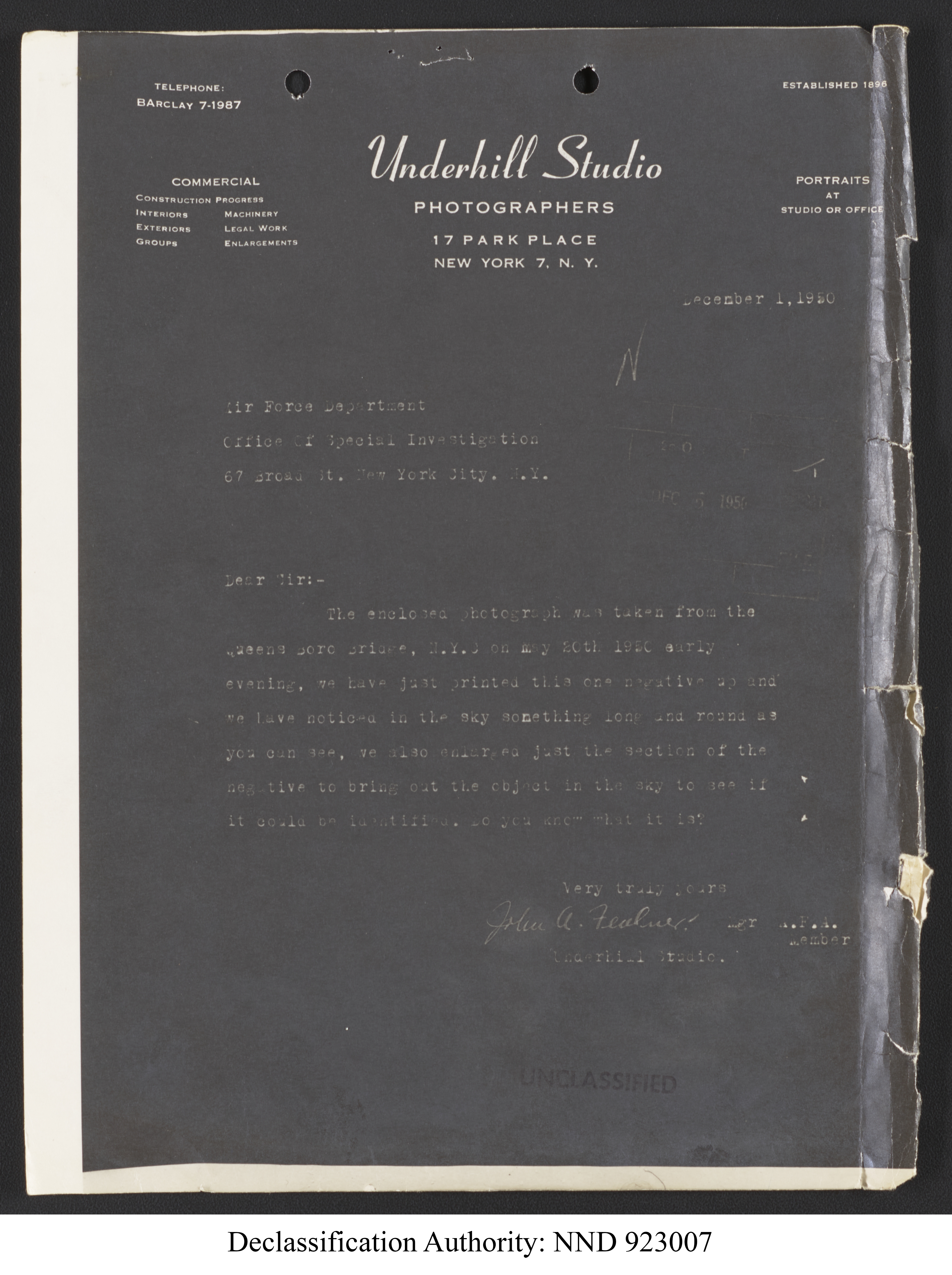 Doctor Edward Condon, University of Colorado Physicist Studying Unidentified Flying Objects