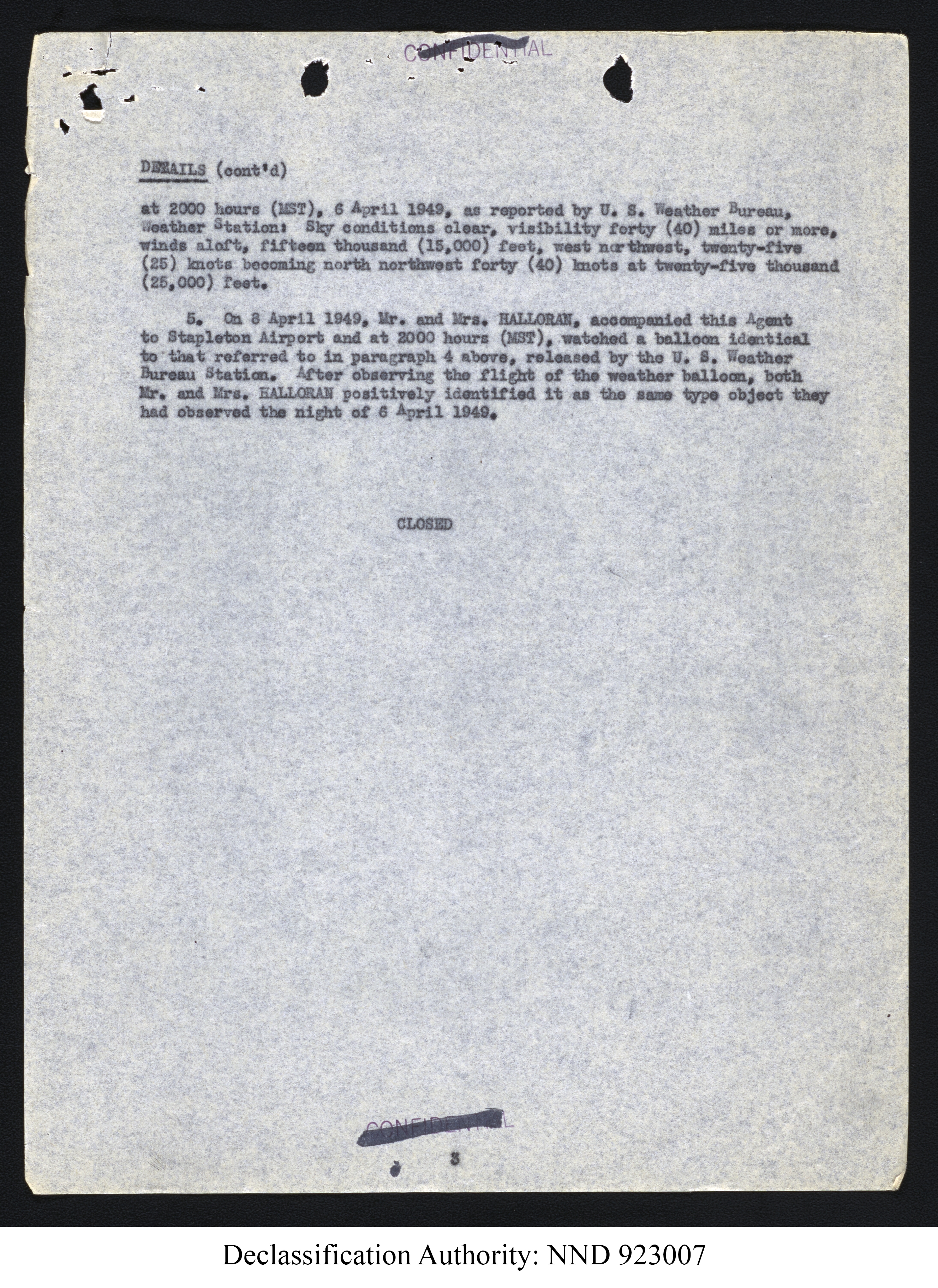 Doctor Edward Condon, University of Colorado Physicist Studying Unidentified Flying Objects