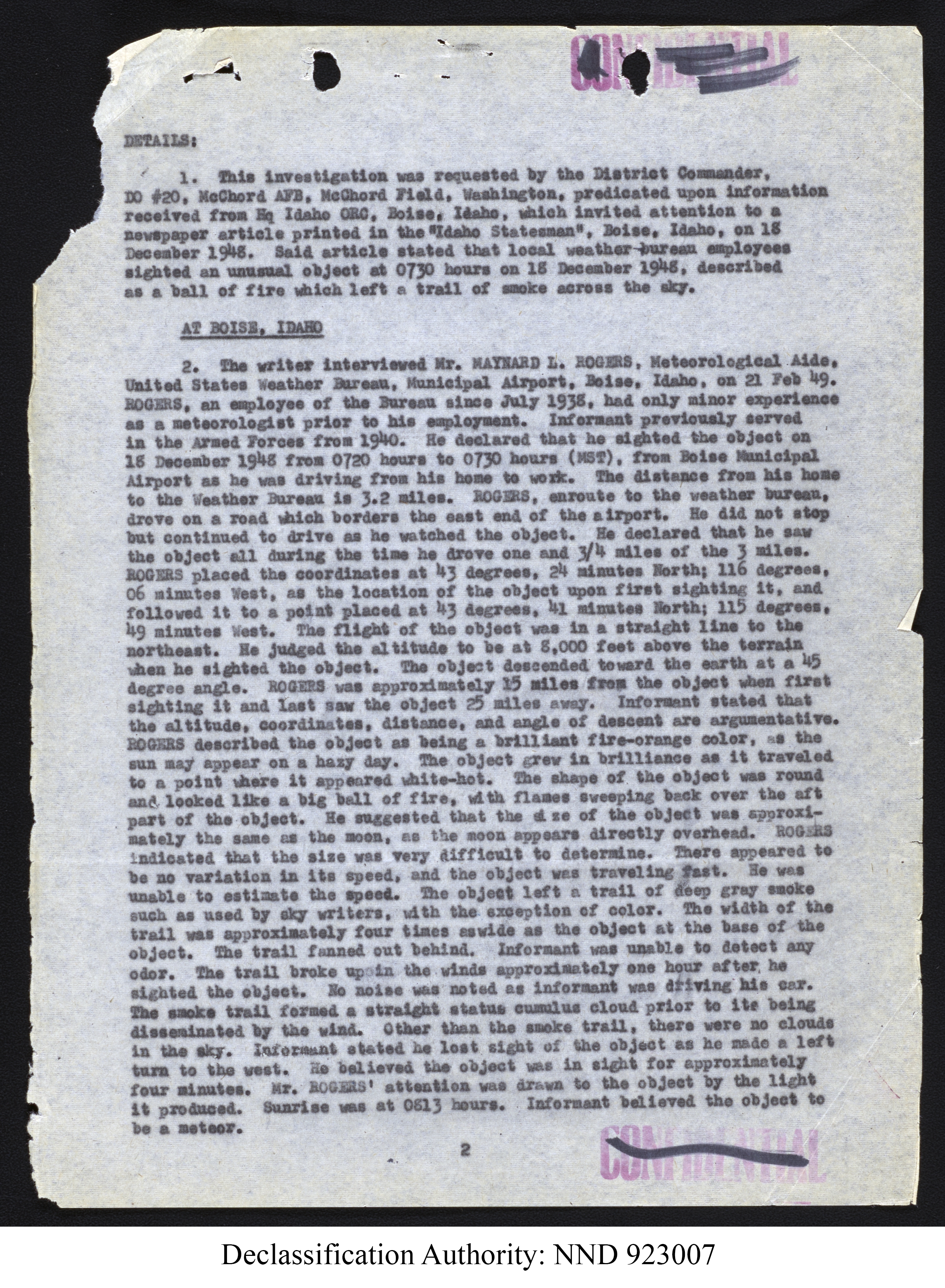 Doctor Edward Condon, University of Colorado Physicist Studying Unidentified Flying Objects