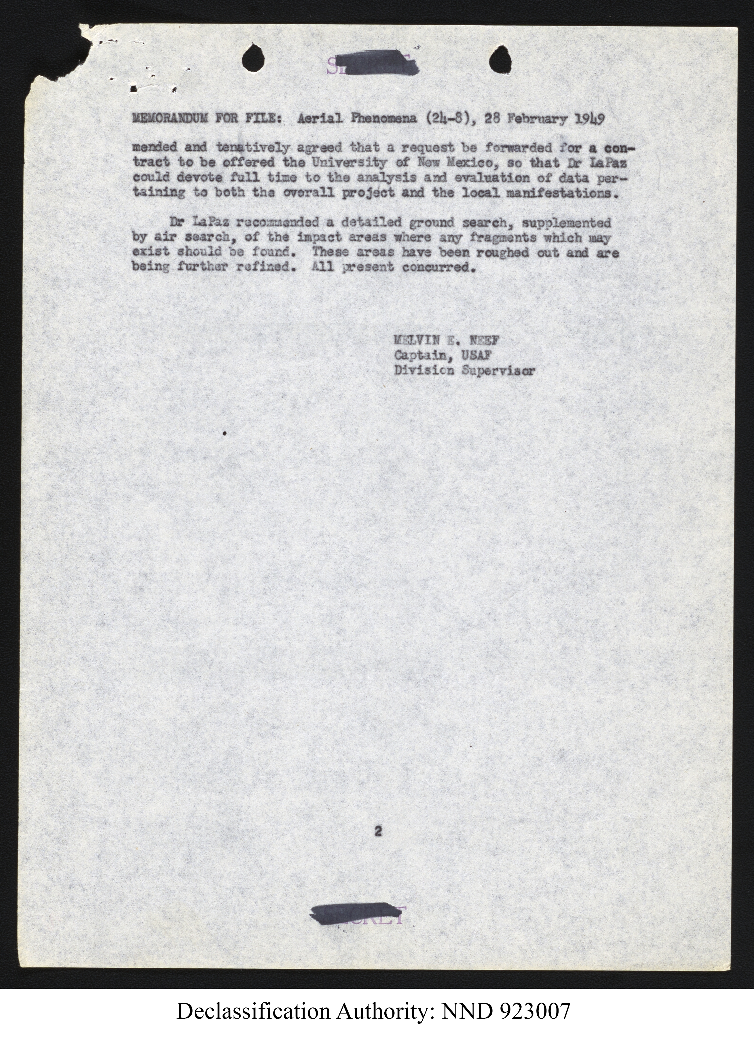 Doctor Edward Condon, University of Colorado Physicist Studying Unidentified Flying Objects