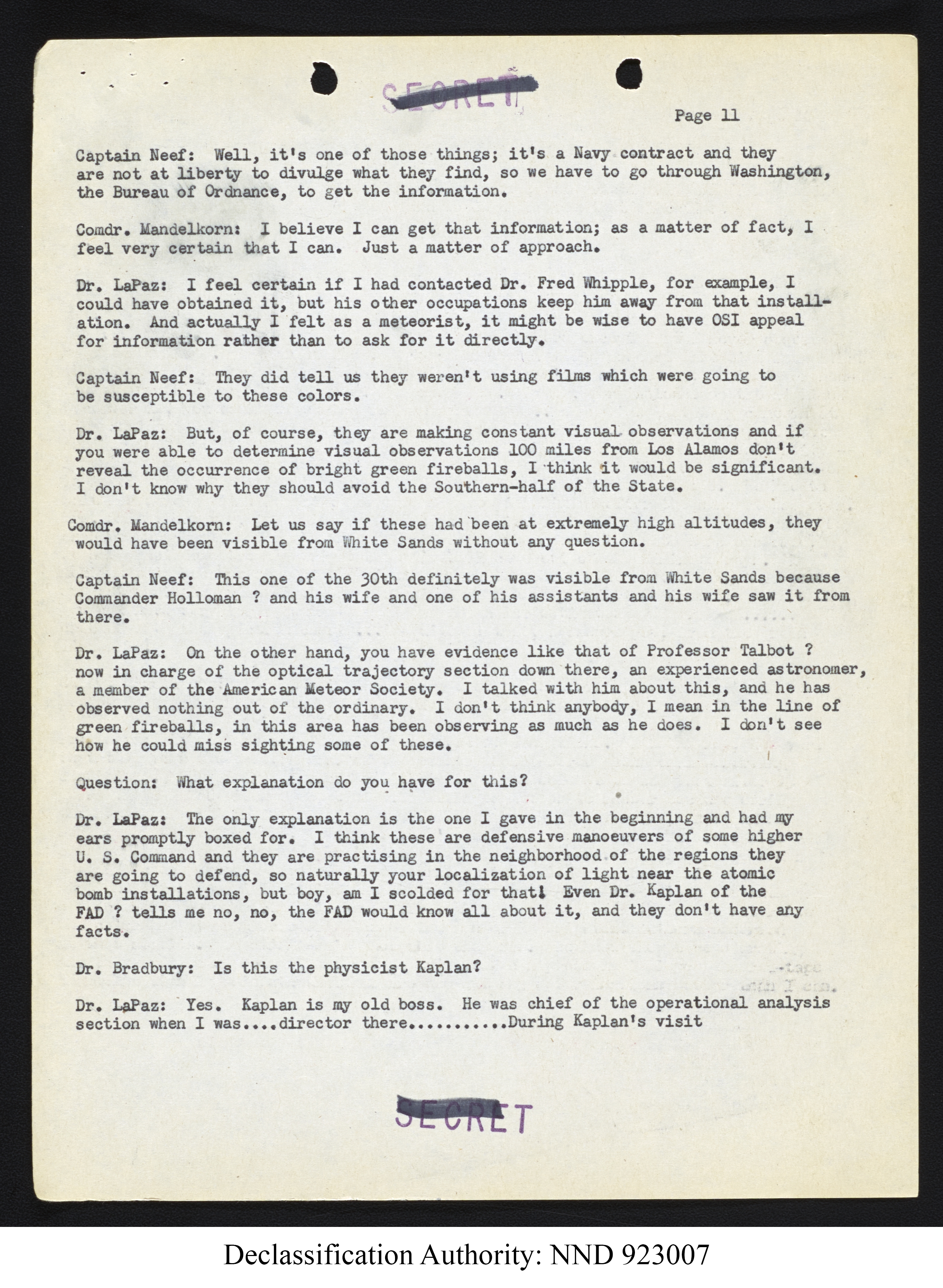 Doctor Edward Condon, University of Colorado Physicist Studying Unidentified Flying Objects