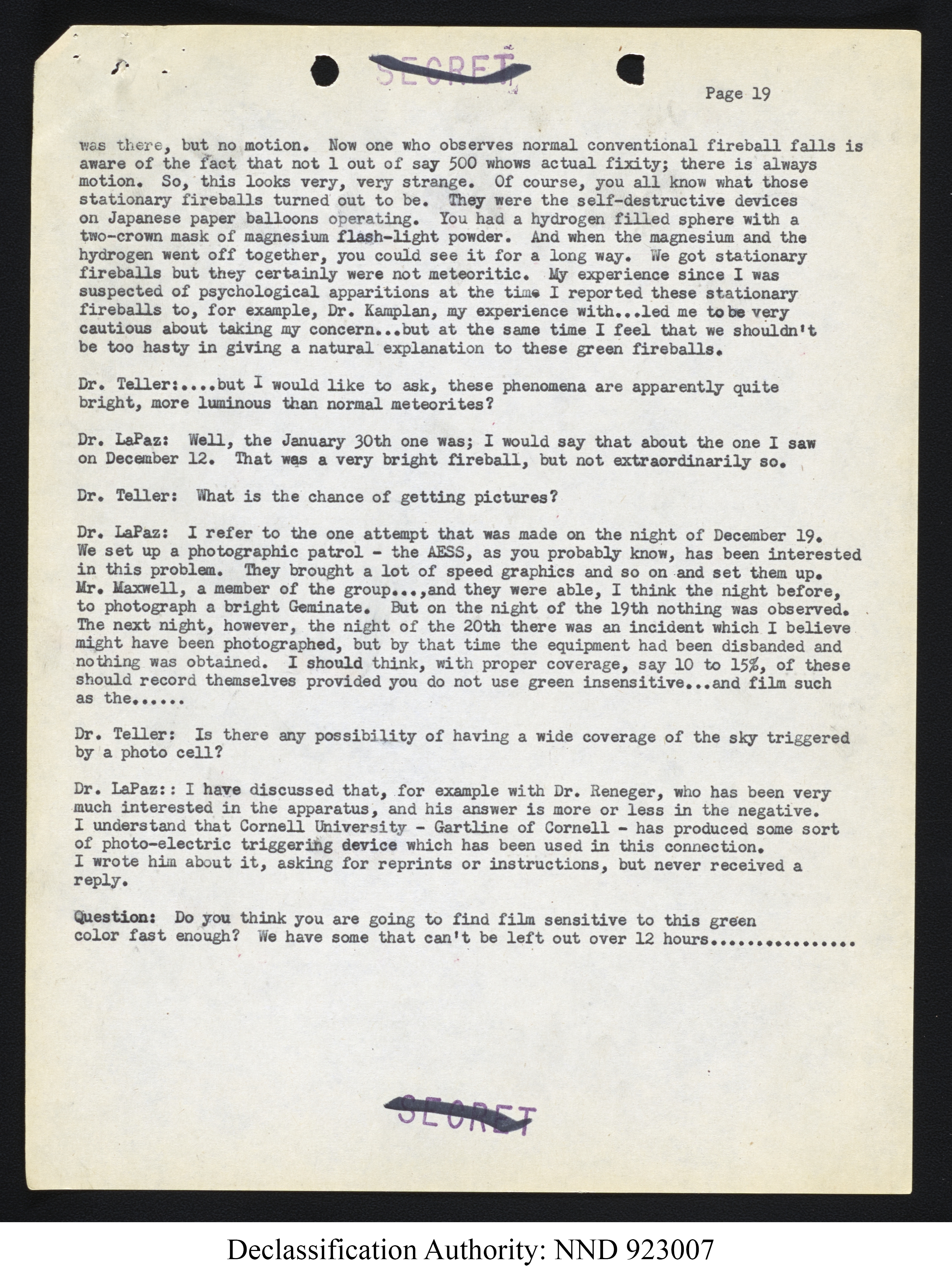 Doctor Edward Condon, University of Colorado Physicist Studying Unidentified Flying Objects