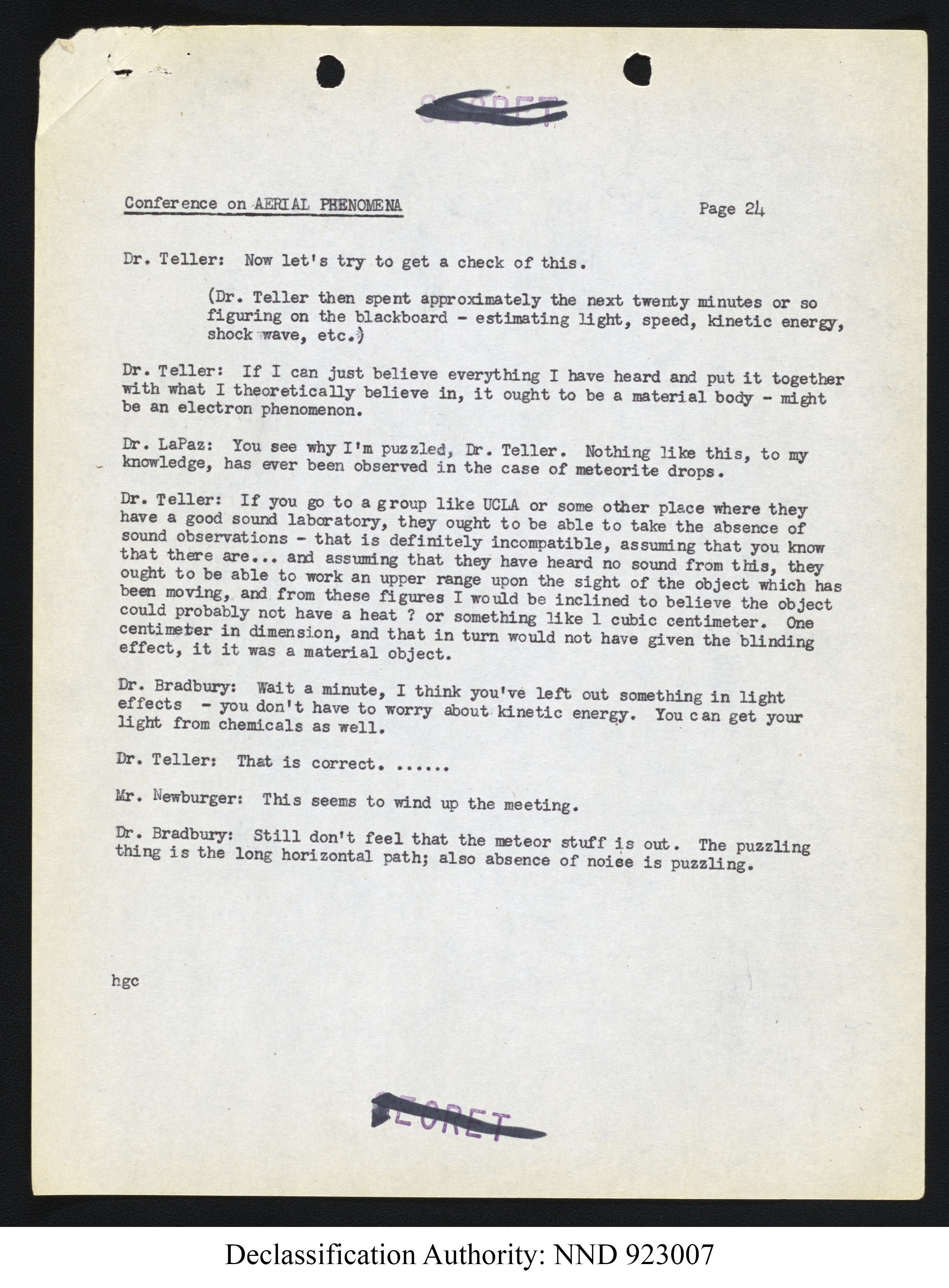 Doctor Edward Condon, University of Colorado Physicist Studying Unidentified Flying Objects