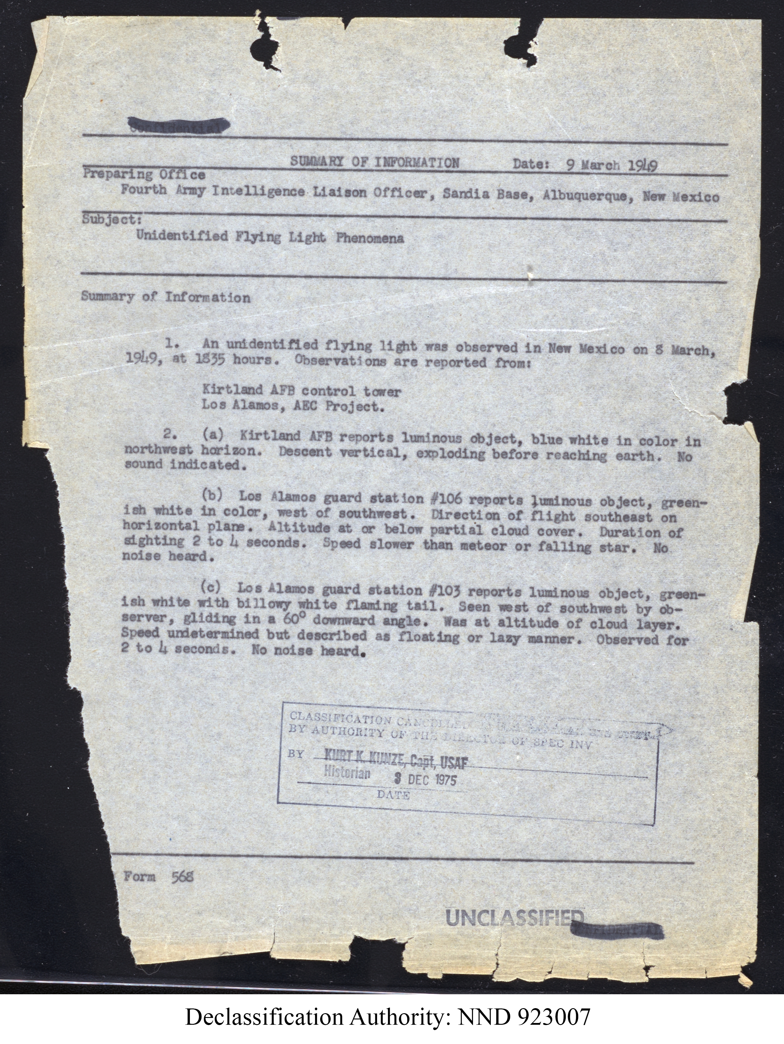 Doctor Edward Condon, University of Colorado Physicist Studying Unidentified Flying Objects