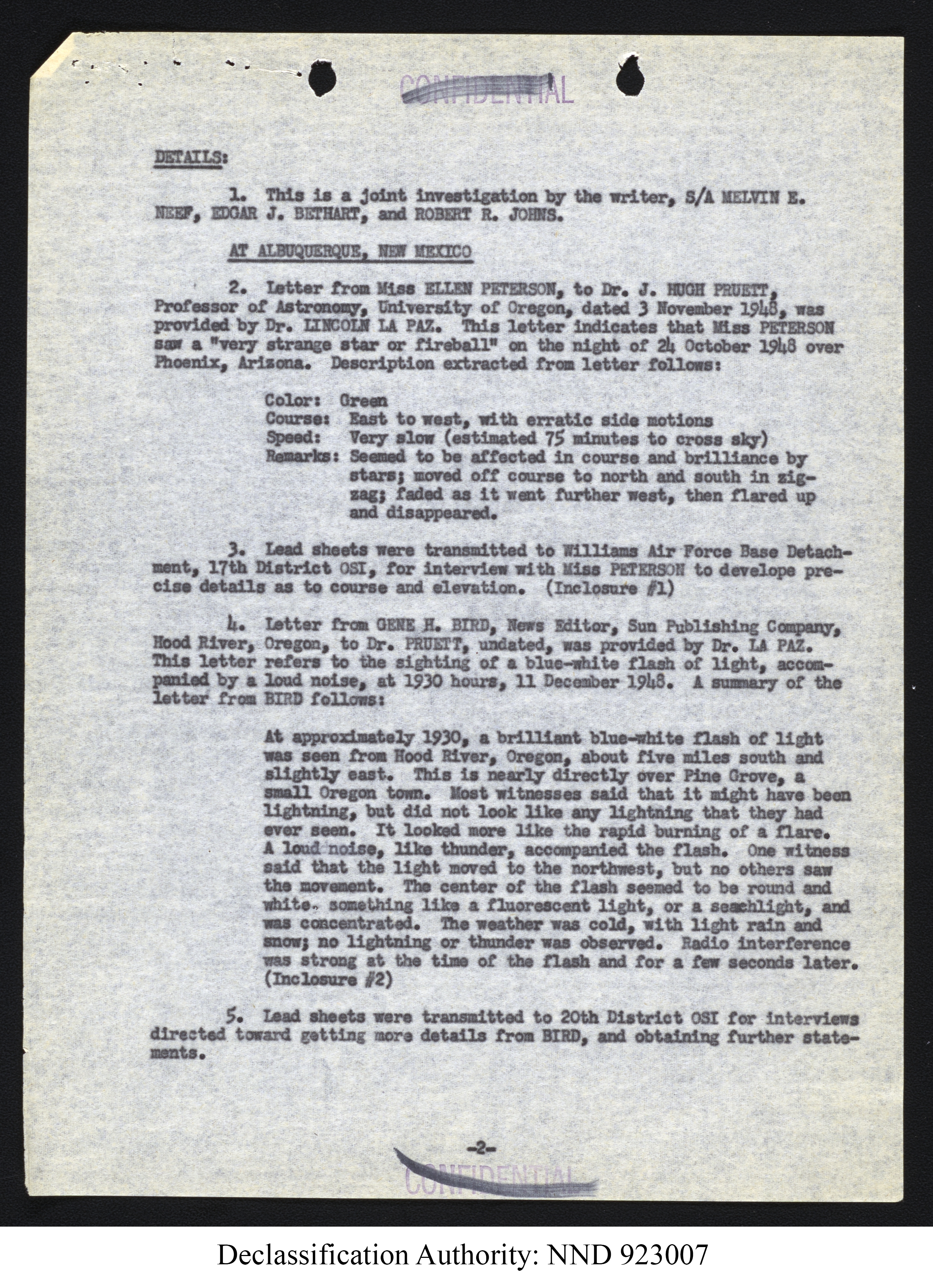 Doctor Edward Condon, University of Colorado Physicist Studying Unidentified Flying Objects