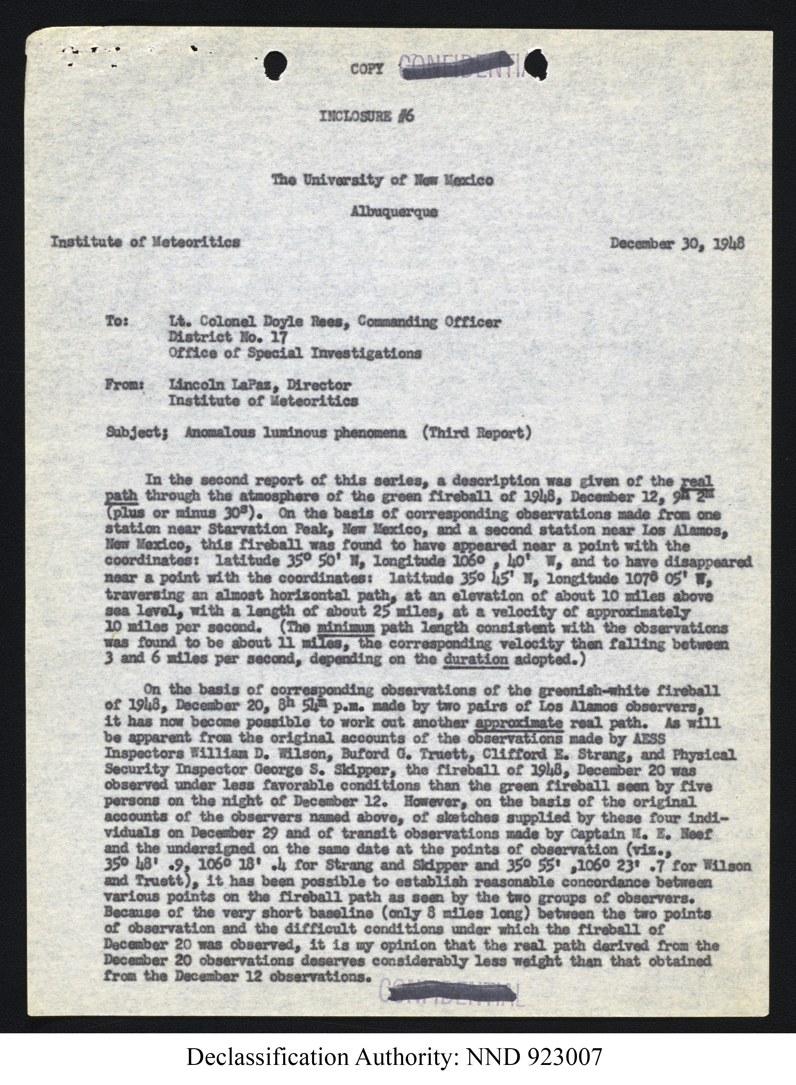 Doctor Edward Condon, University of Colorado Physicist Studying Unidentified Flying Objects