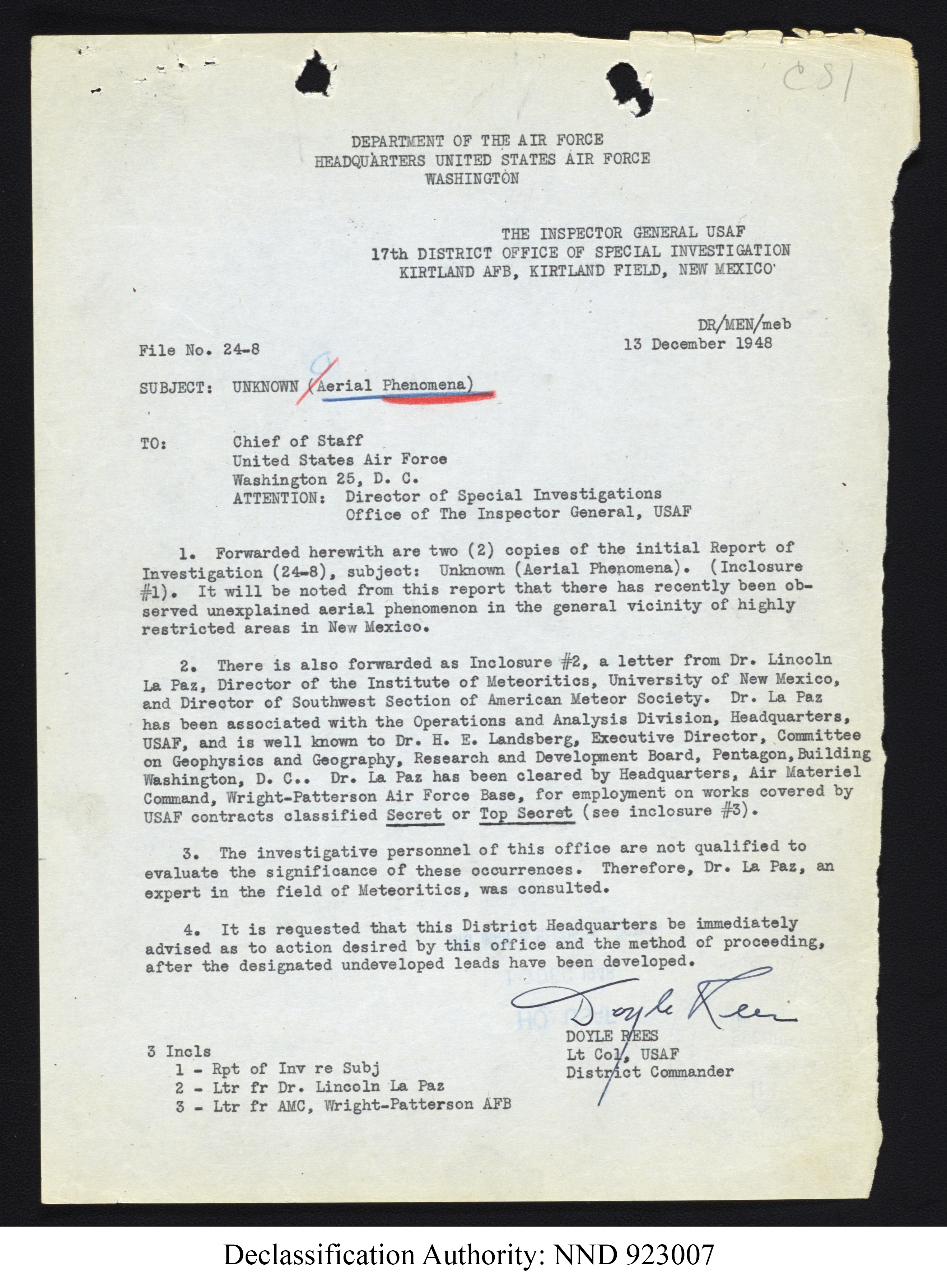 Doctor Edward Condon, University of Colorado Physicist Studying Unidentified Flying Objects