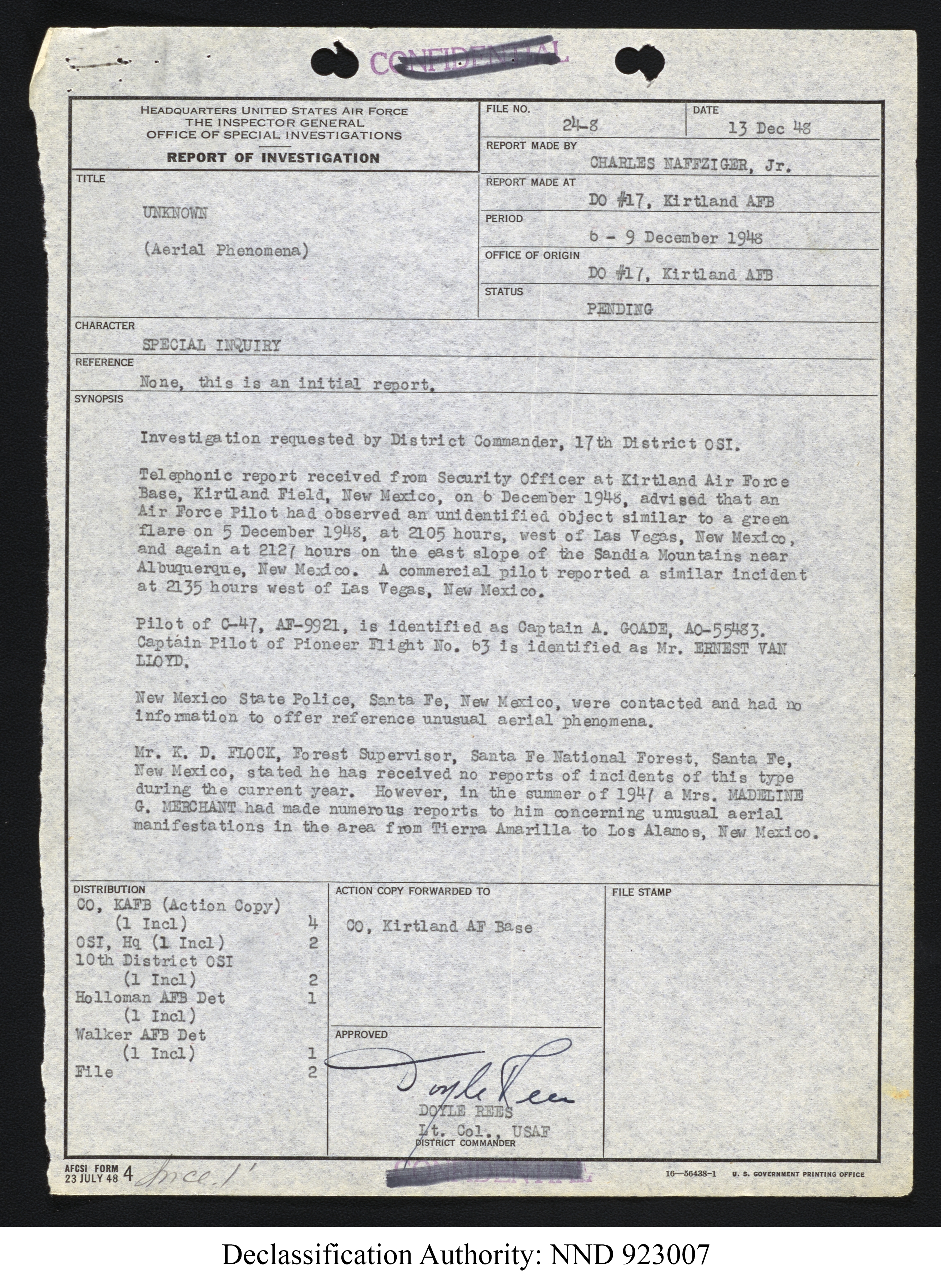 Doctor Edward Condon, University of Colorado Physicist Studying Unidentified Flying Objects