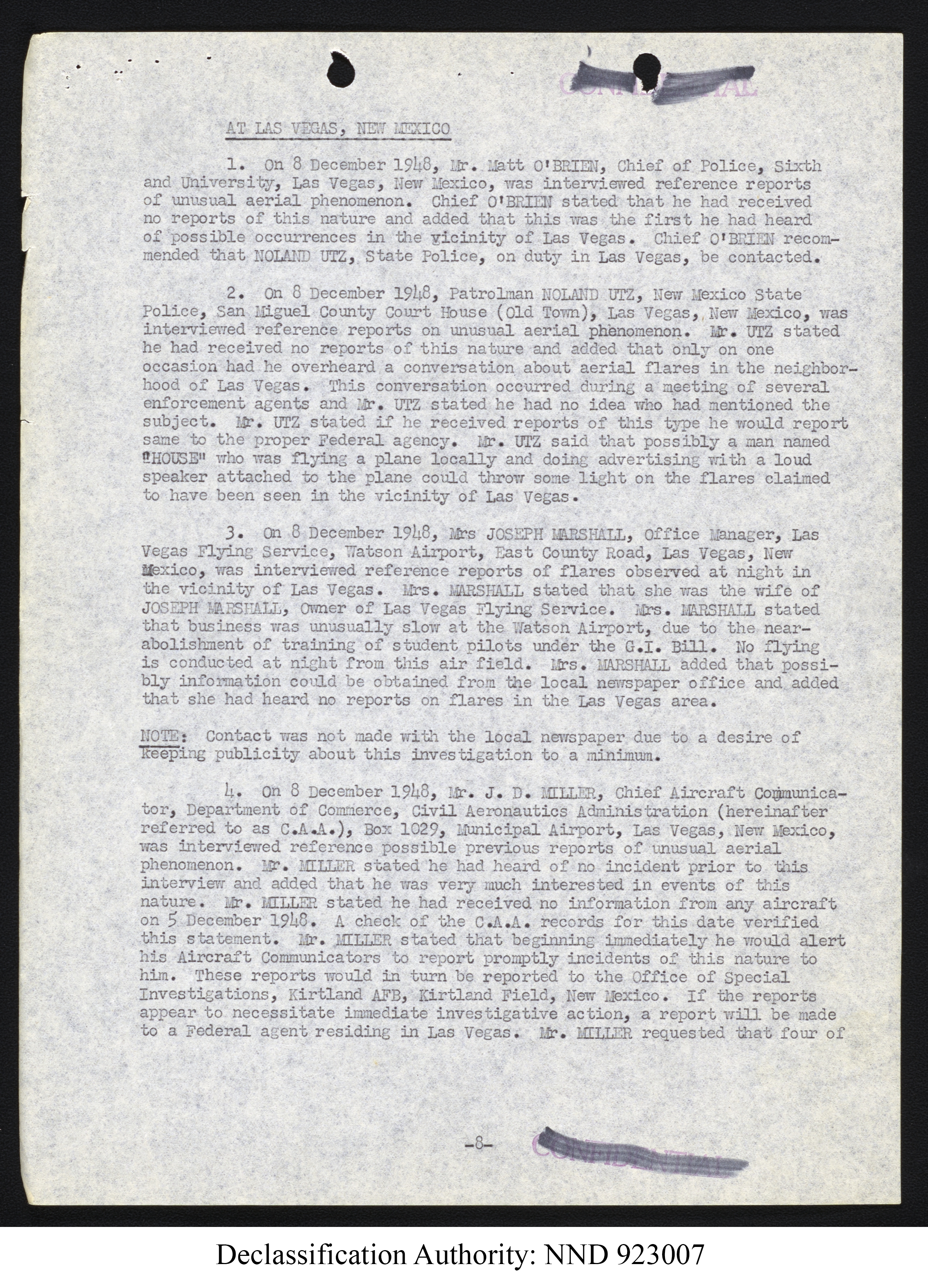 Doctor Edward Condon, University of Colorado Physicist Studying Unidentified Flying Objects