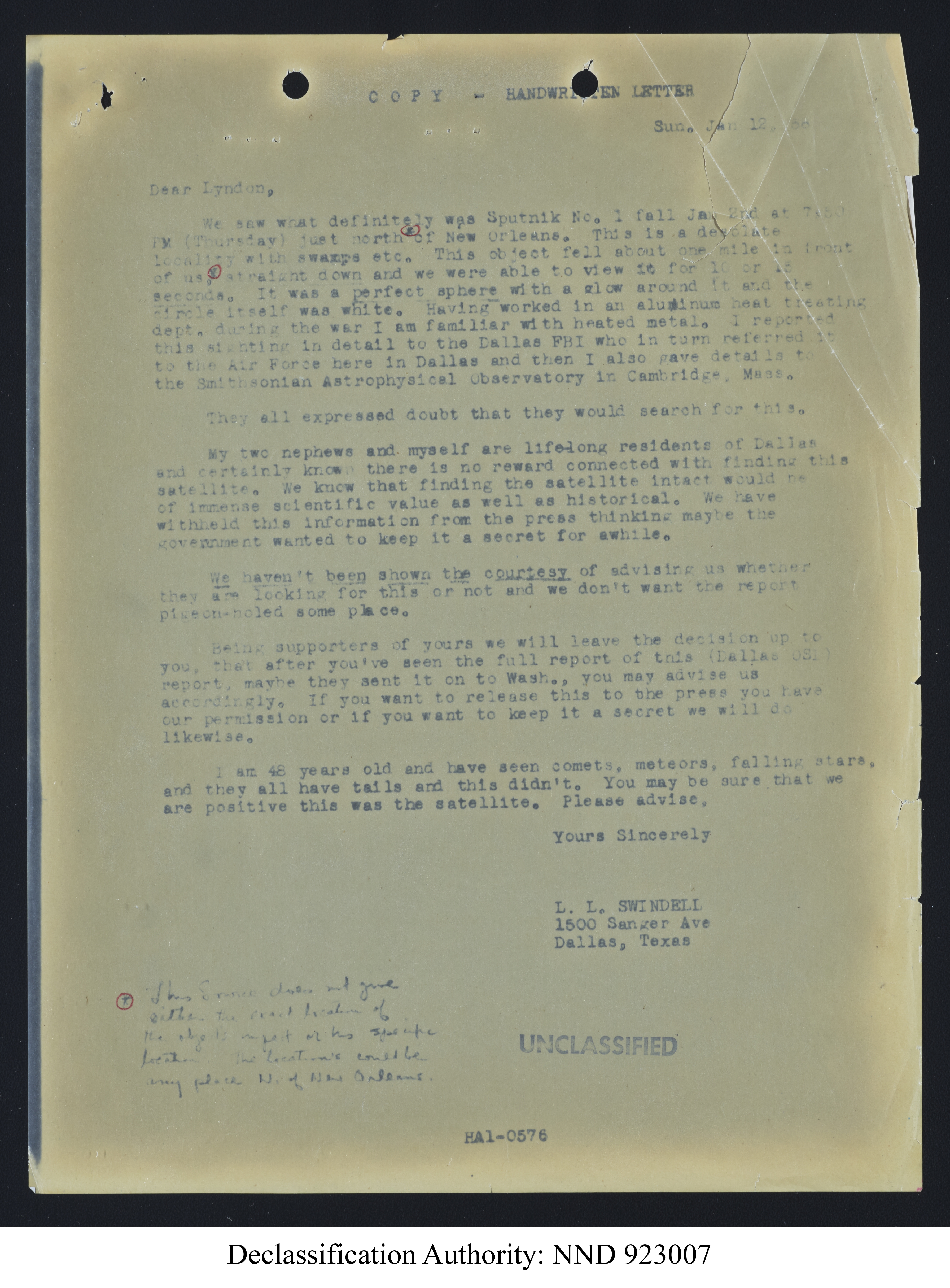Doctor Edward Condon, University of Colorado Physicist Studying Unidentified Flying Objects