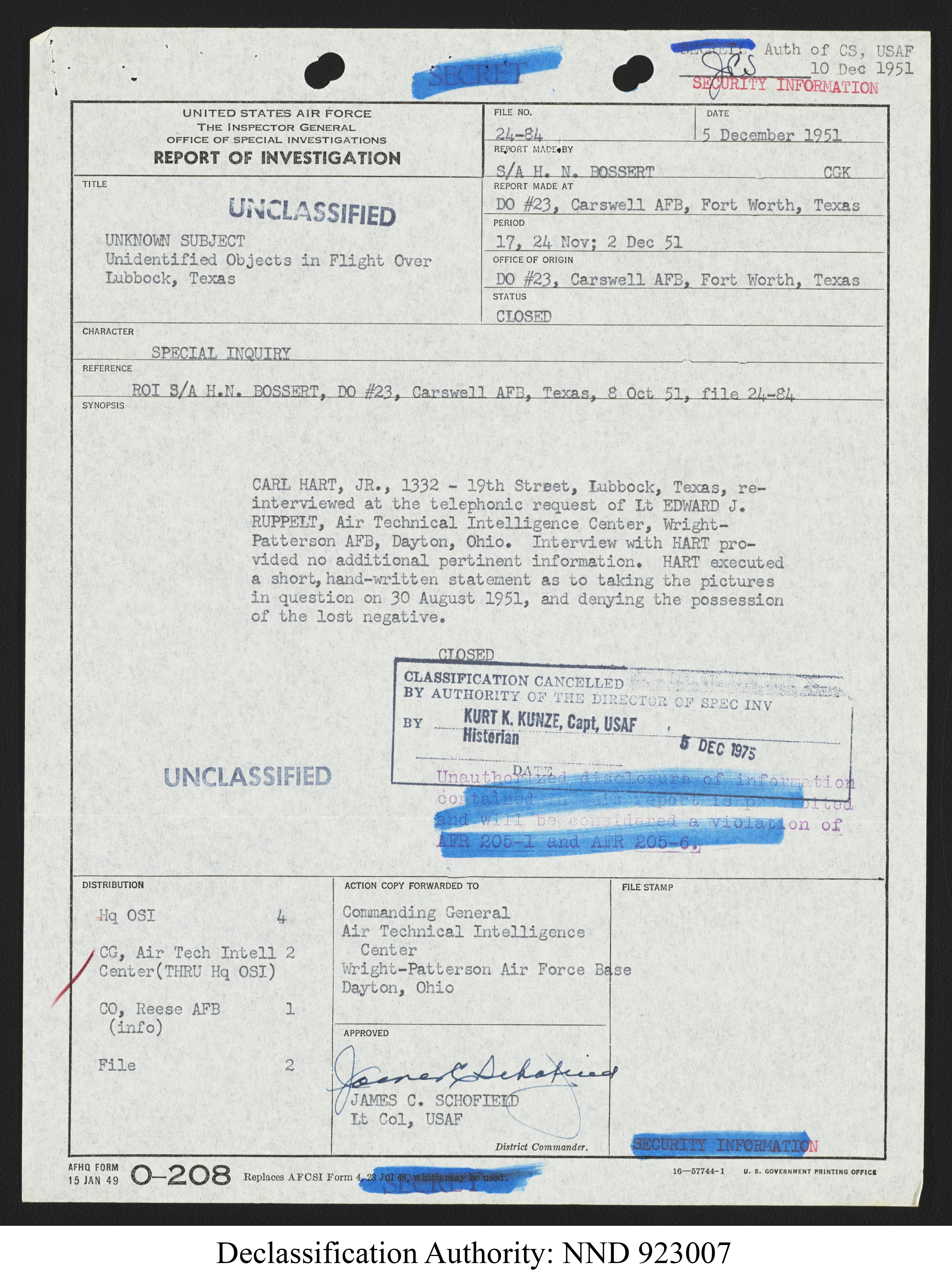 Doctor Edward Condon, University of Colorado Physicist Studying Unidentified Flying Objects