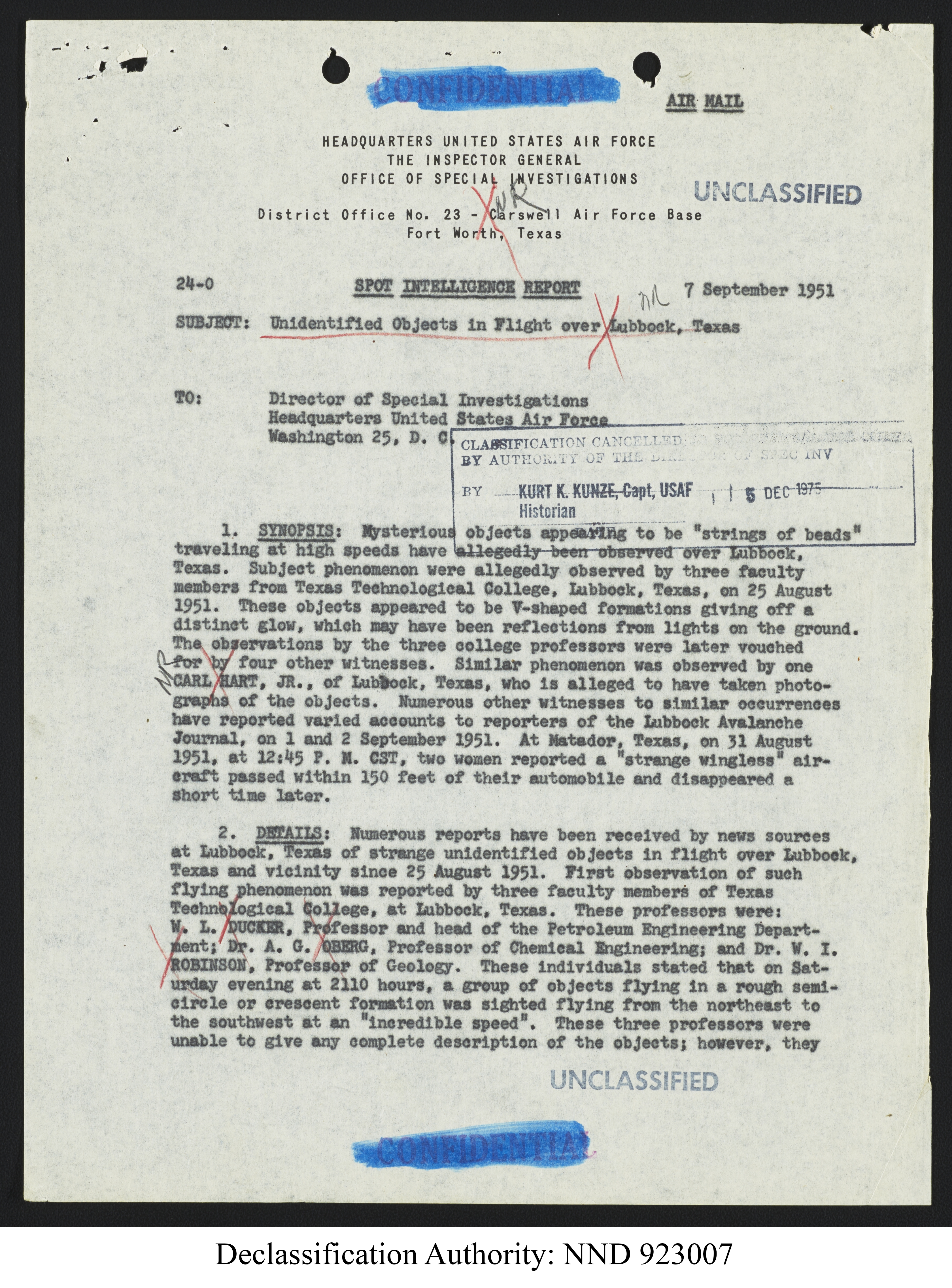 Doctor Edward Condon, University of Colorado Physicist Studying Unidentified Flying Objects