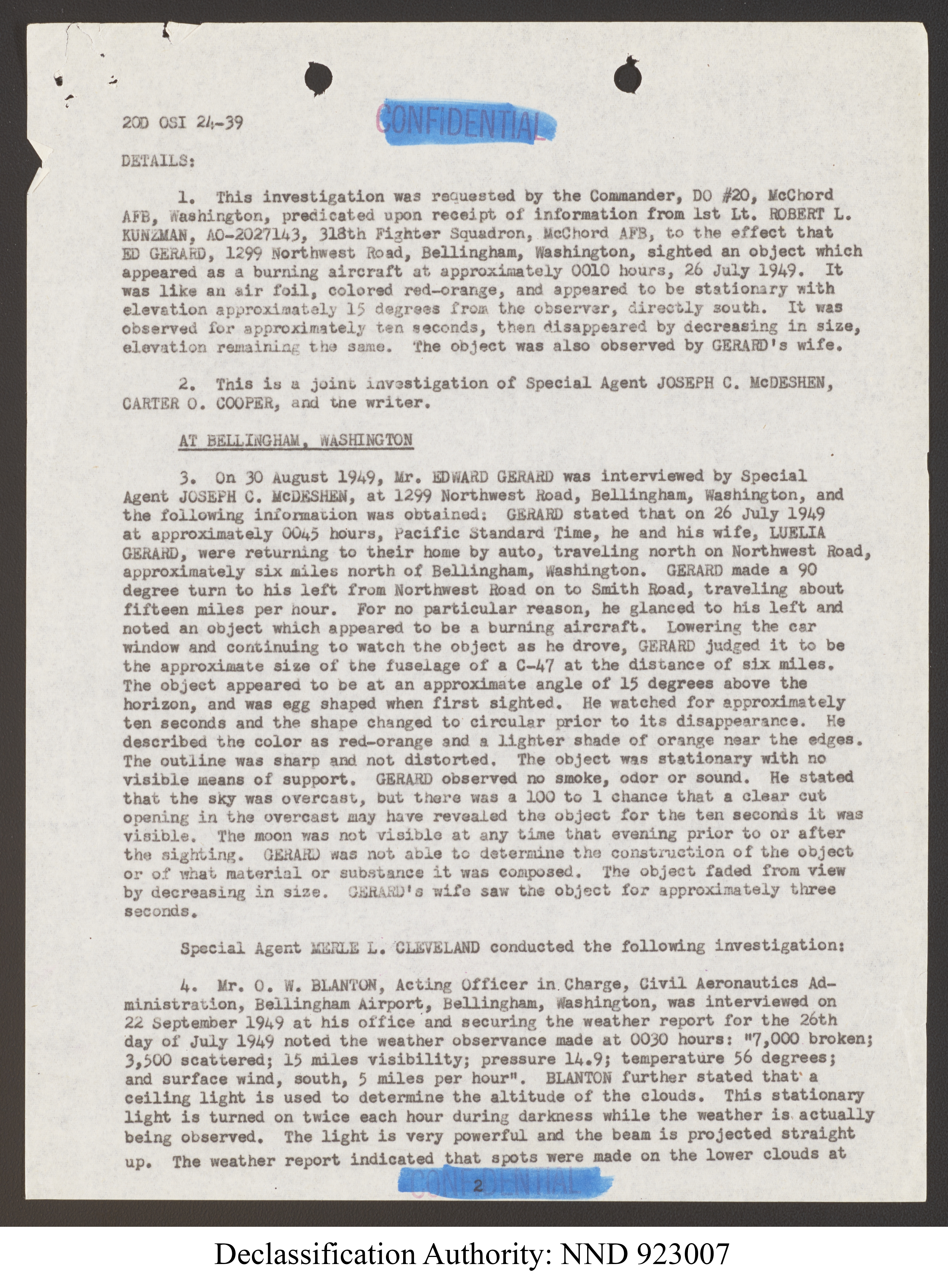 Doctor Edward Condon, University of Colorado Physicist Studying Unidentified Flying Objects
