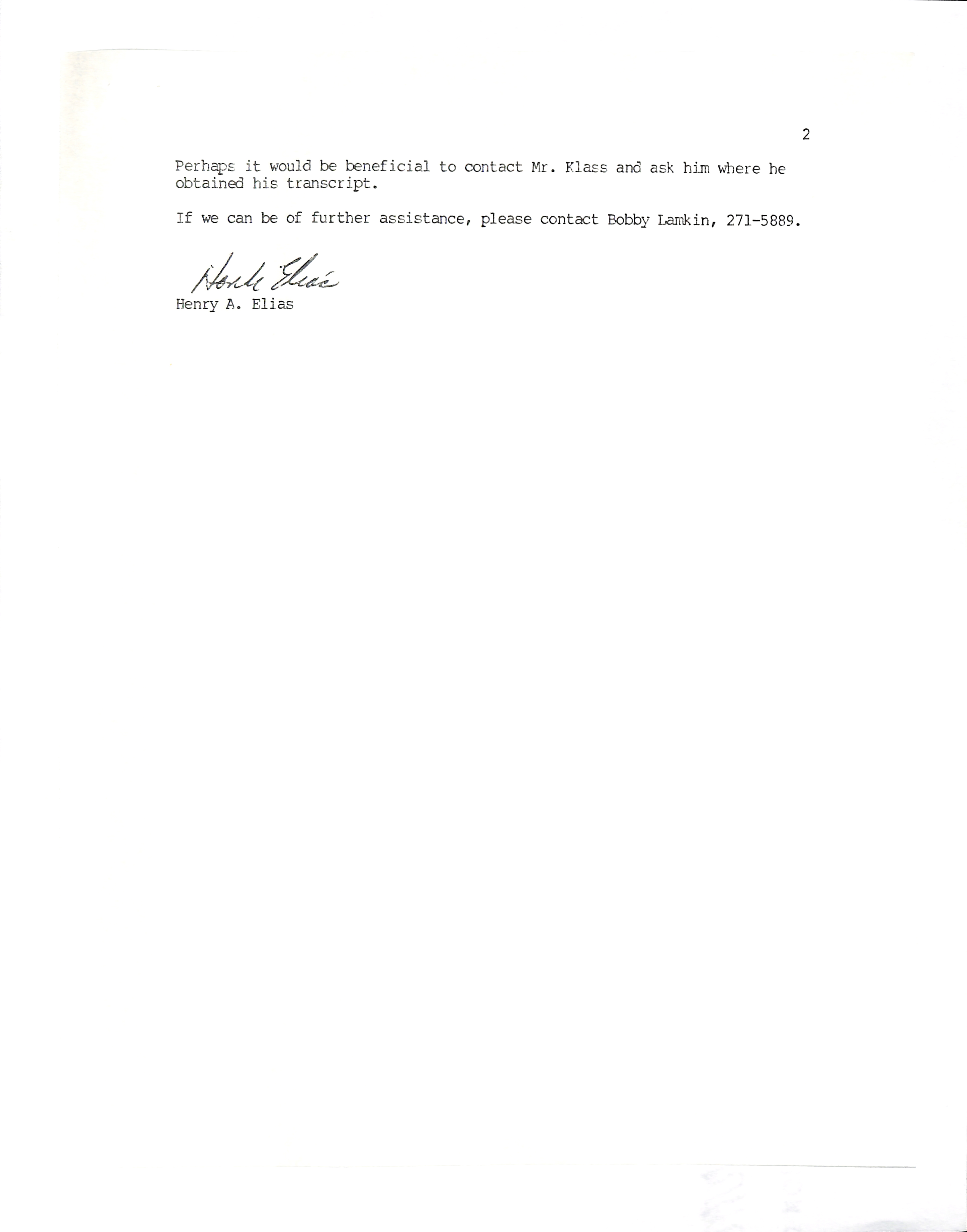 Information Releases Relating to Unidentified Flying Object