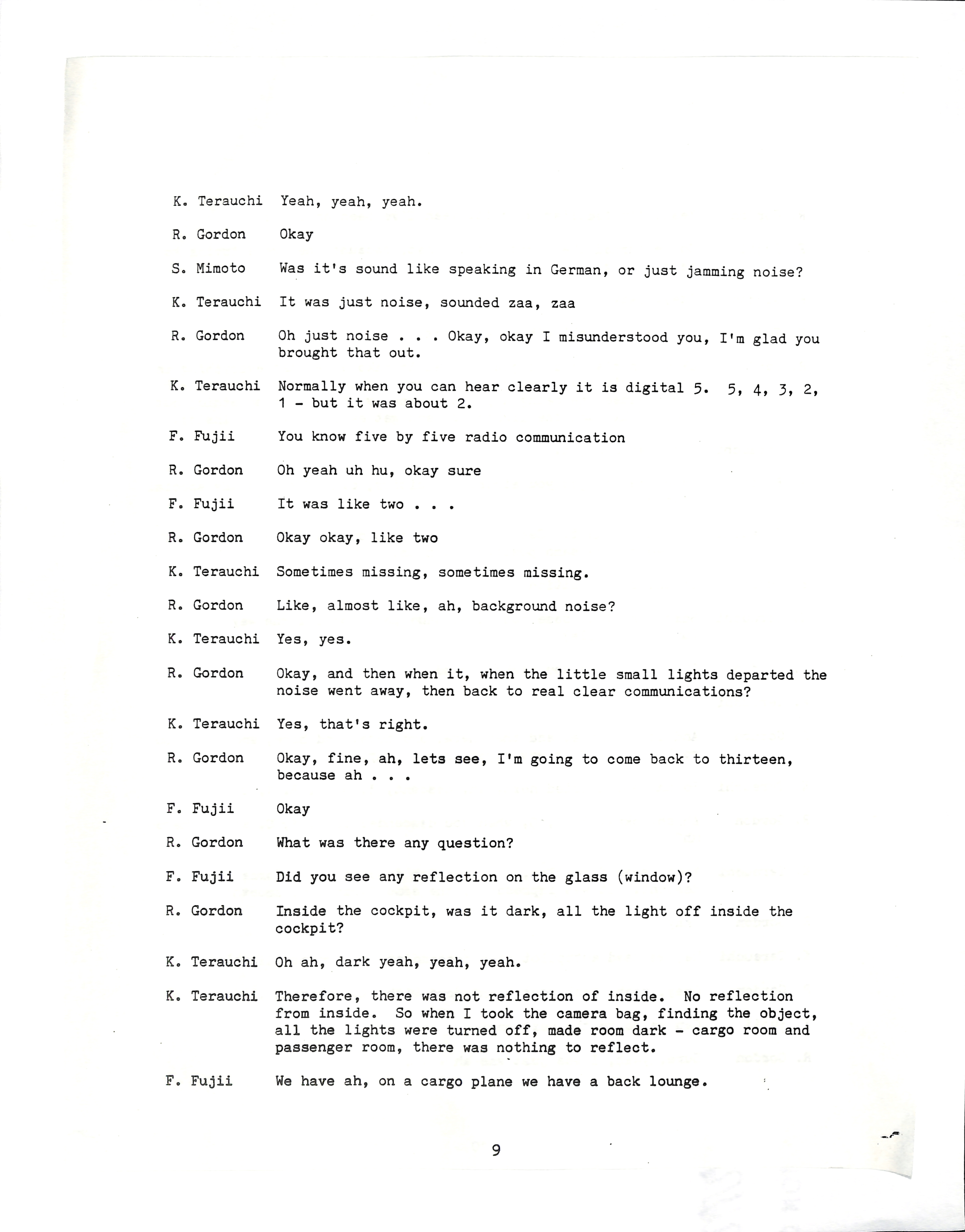 Information Releases Relating to Unidentified Flying Object