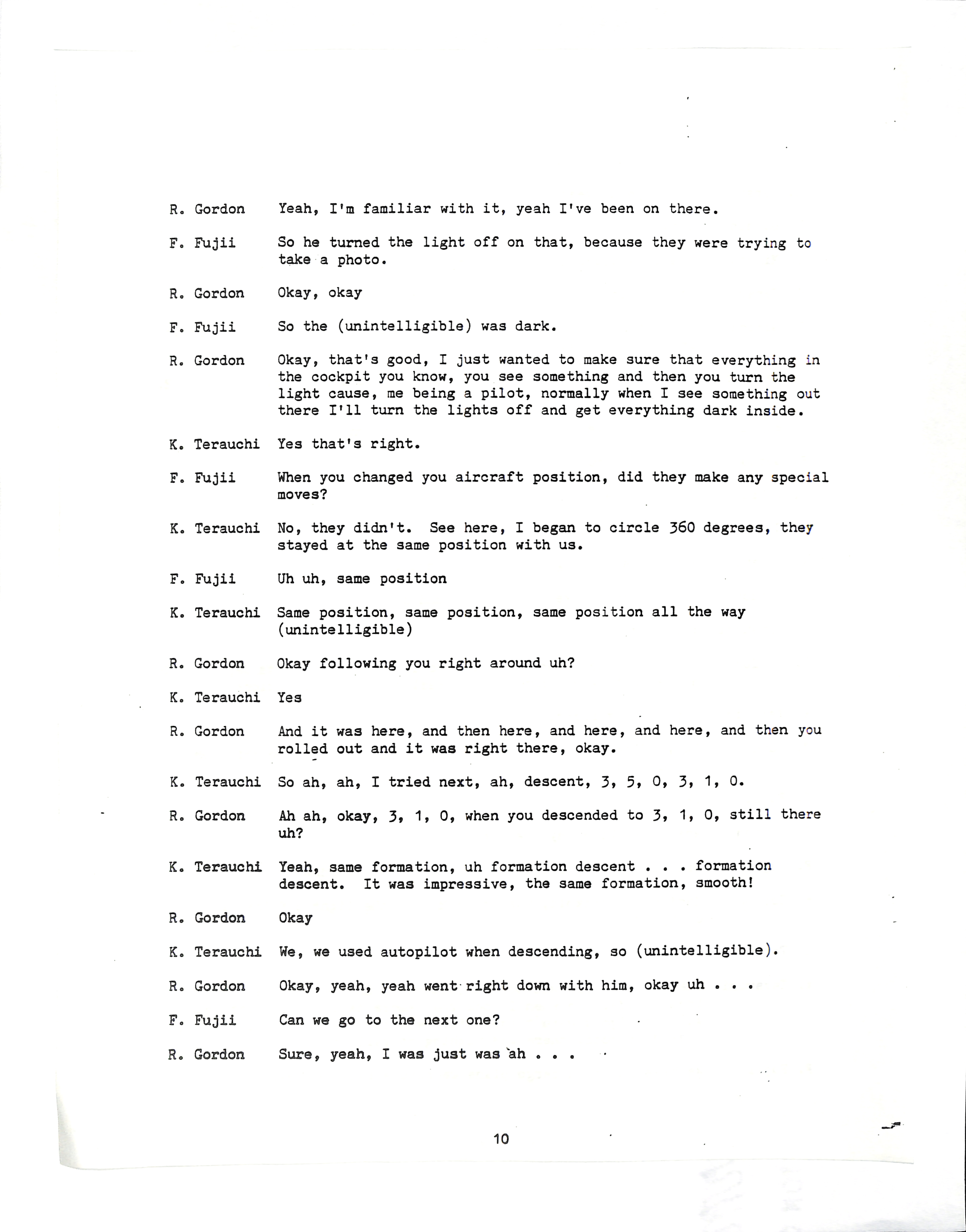Information Releases Relating to Unidentified Flying Object